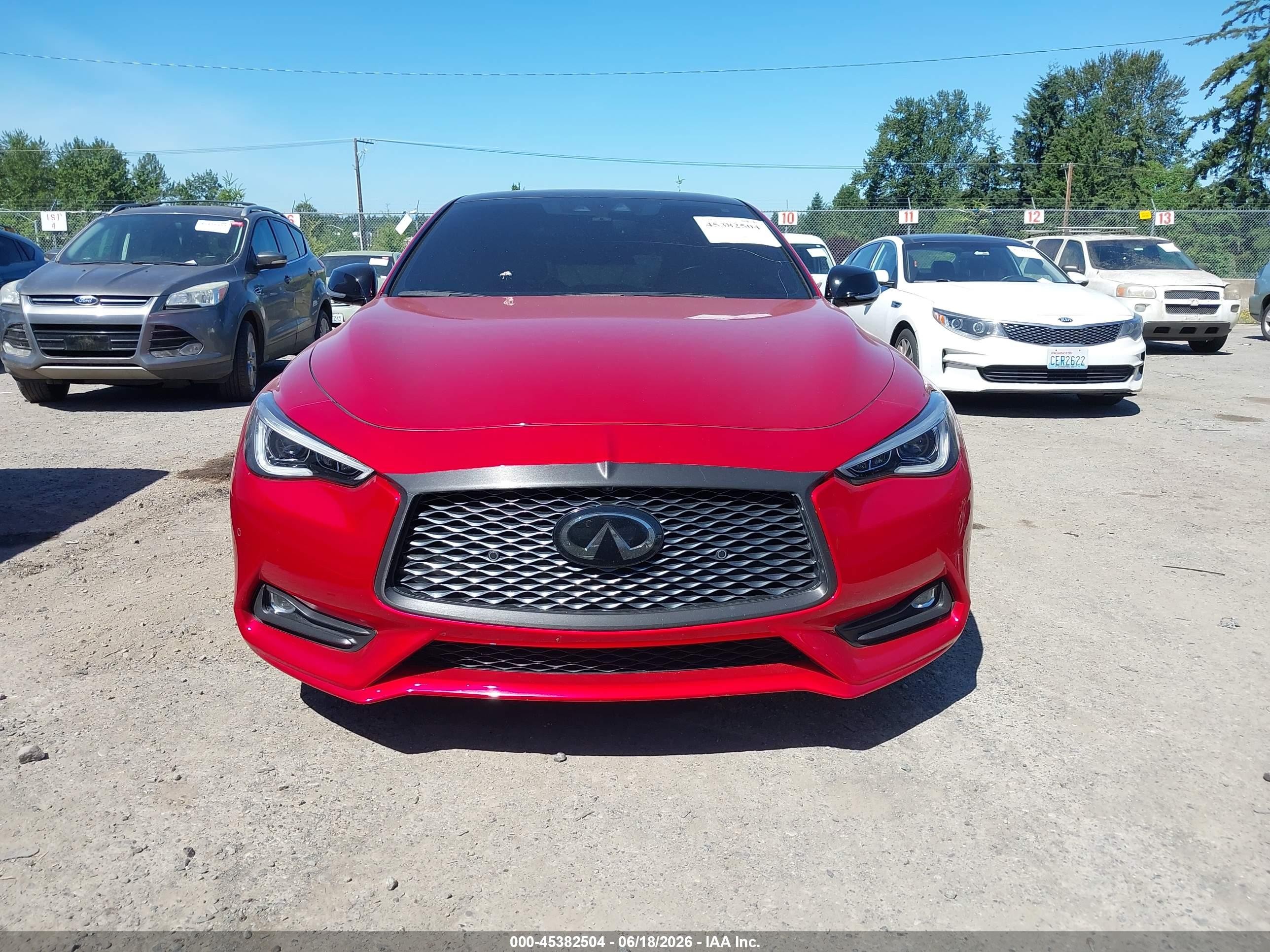 2020 Infiniti Q60 Red Sport 400 Awd Red vin: JN1FV7EL0LM460038