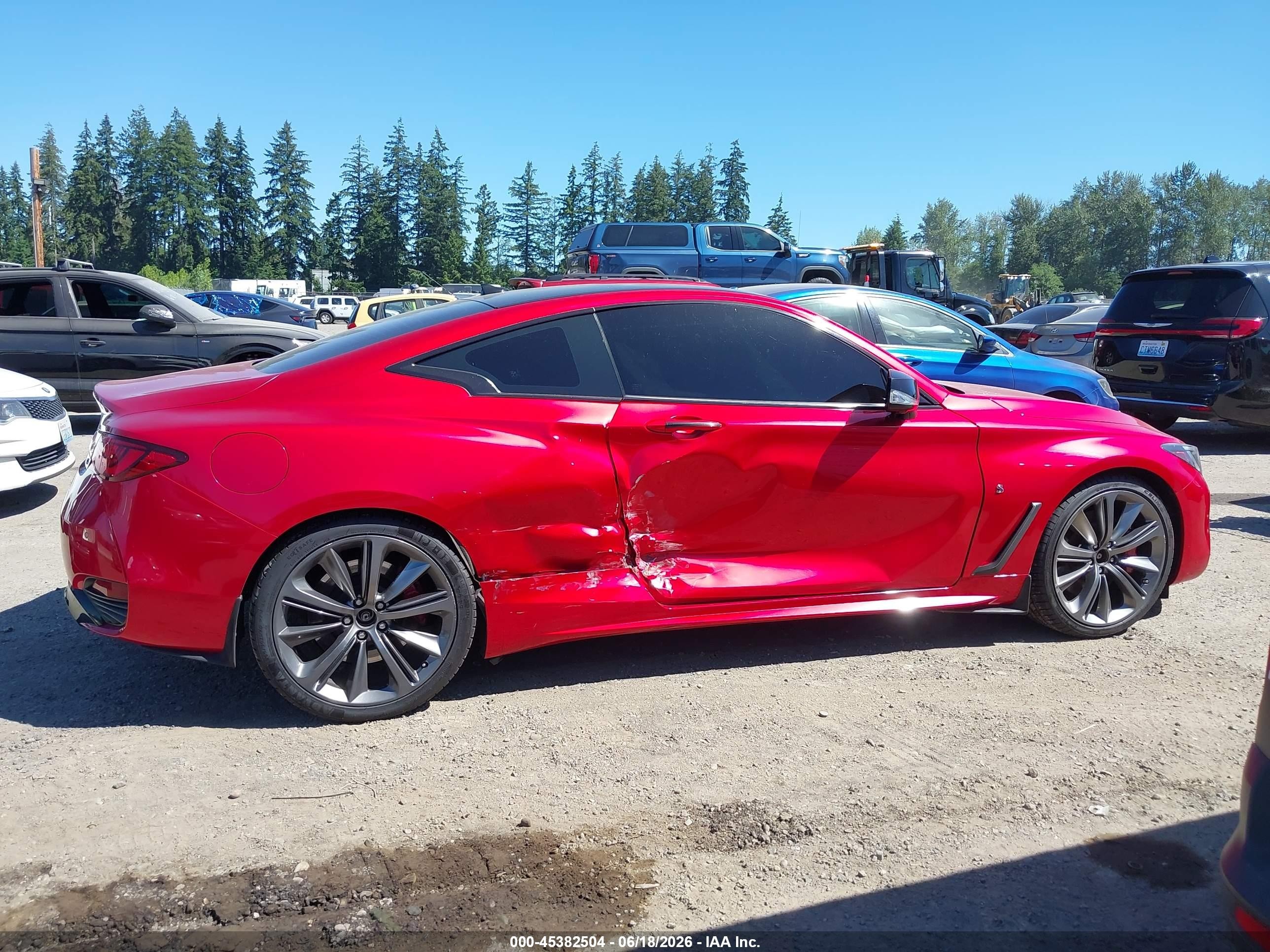2020 Infiniti Q60 Red Sport 400 Awd Red vin: JN1FV7EL0LM460038