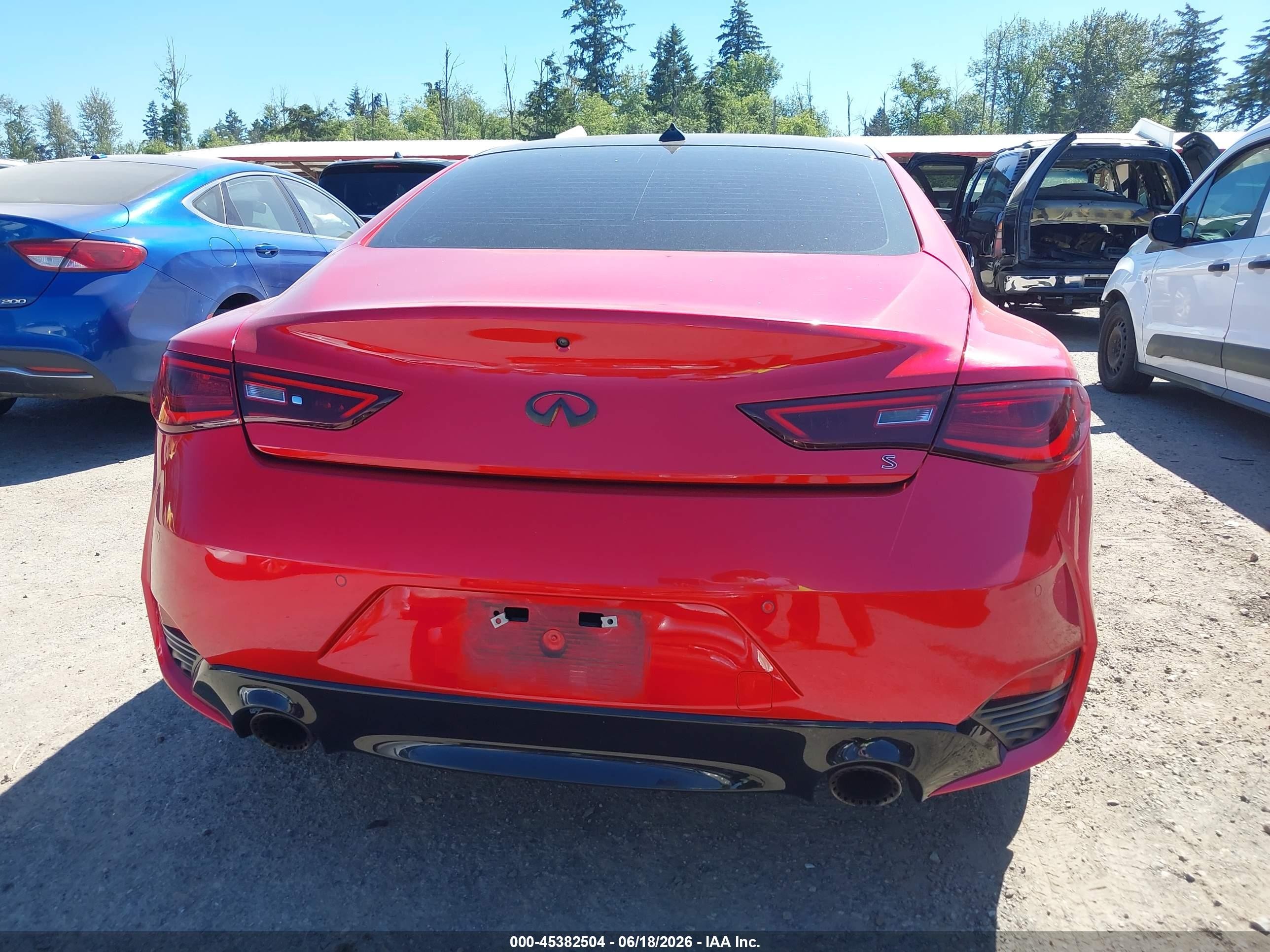 2020 Infiniti Q60 Red Sport 400 Awd Red vin: JN1FV7EL0LM460038