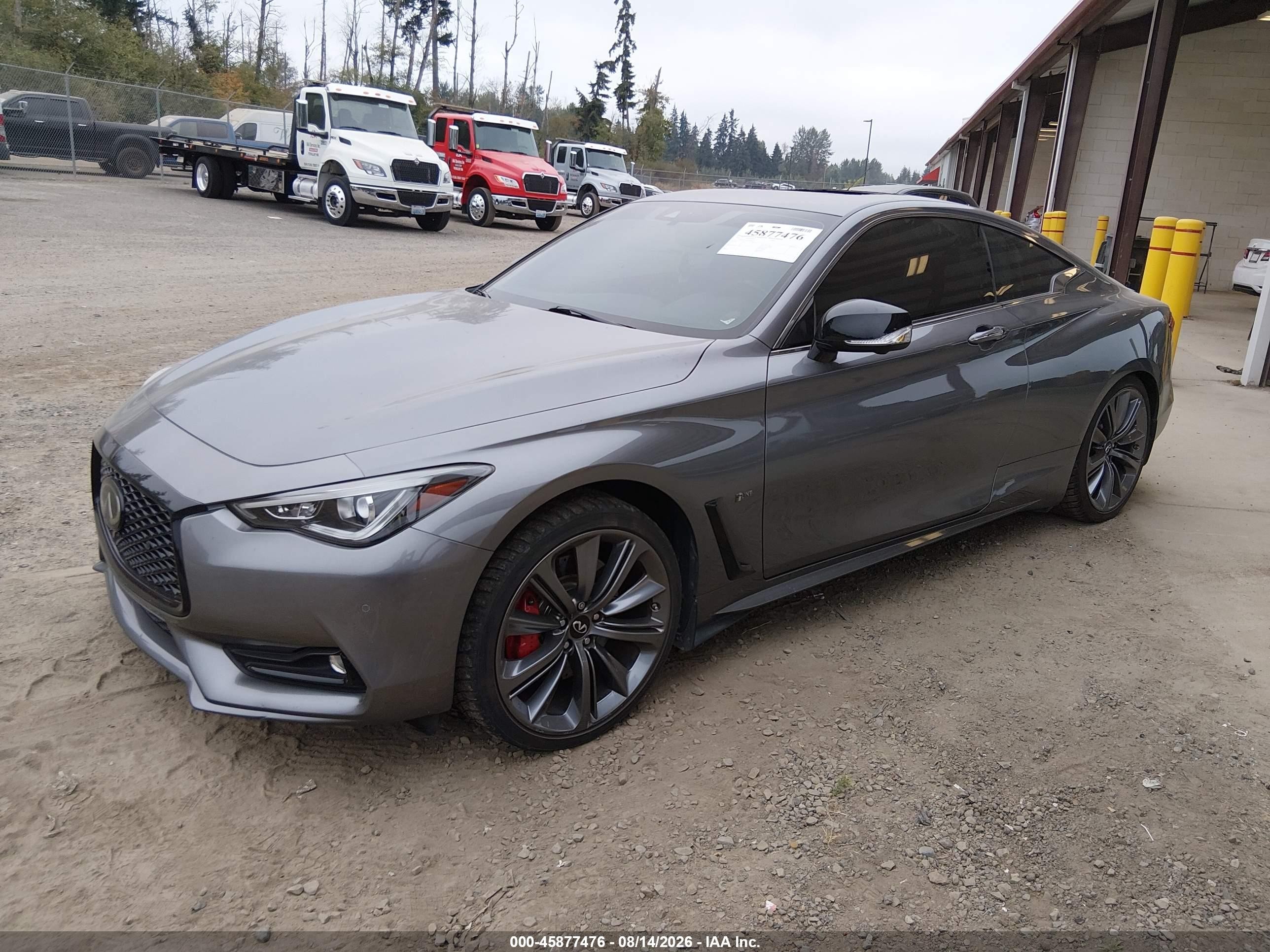 2021 Infiniti Q60 Red Sport 400 Awd Gray vin: JN1FV7LL1MM560699