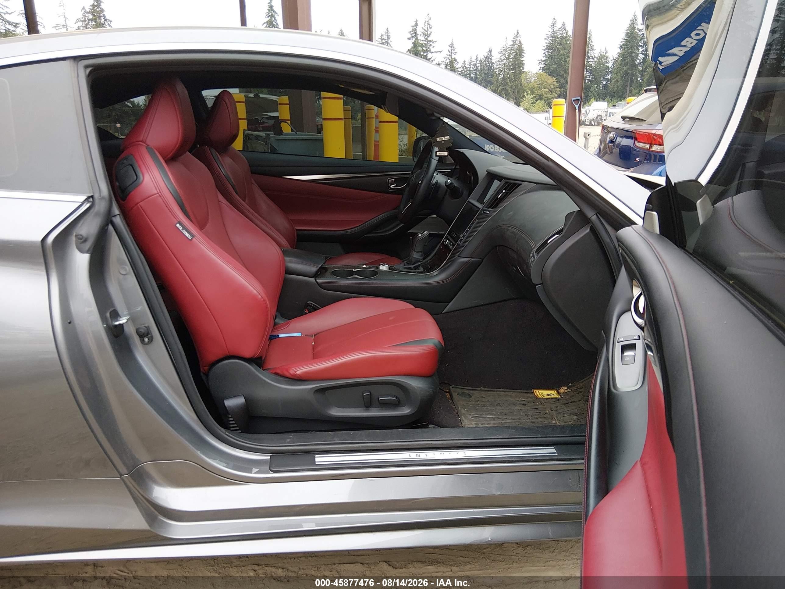 2021 Infiniti Q60 Red Sport 400 Awd Gray vin: JN1FV7LL1MM560699