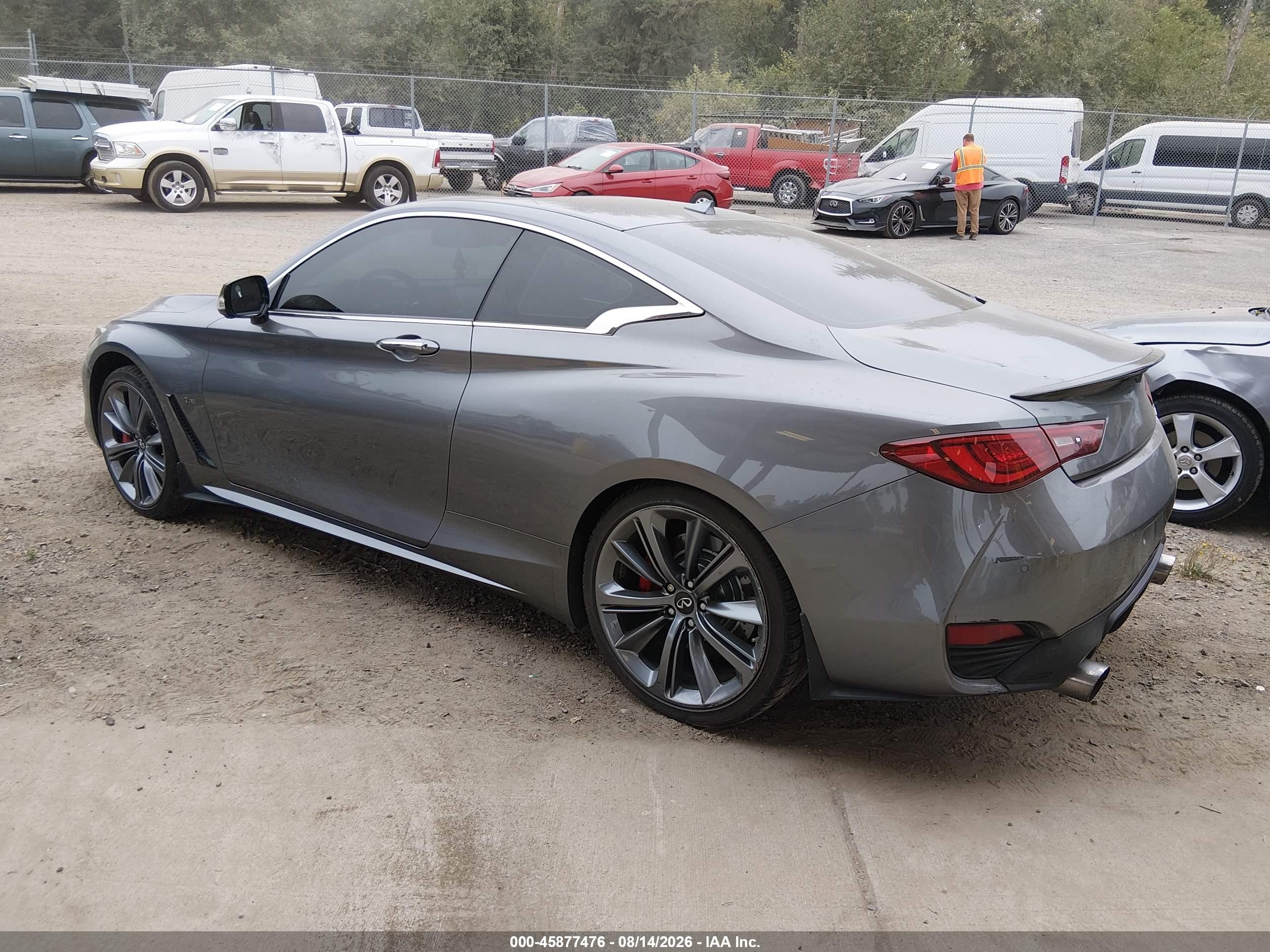 2021 Infiniti Q60 Red Sport 400 Awd Gray vin: JN1FV7LL1MM560699