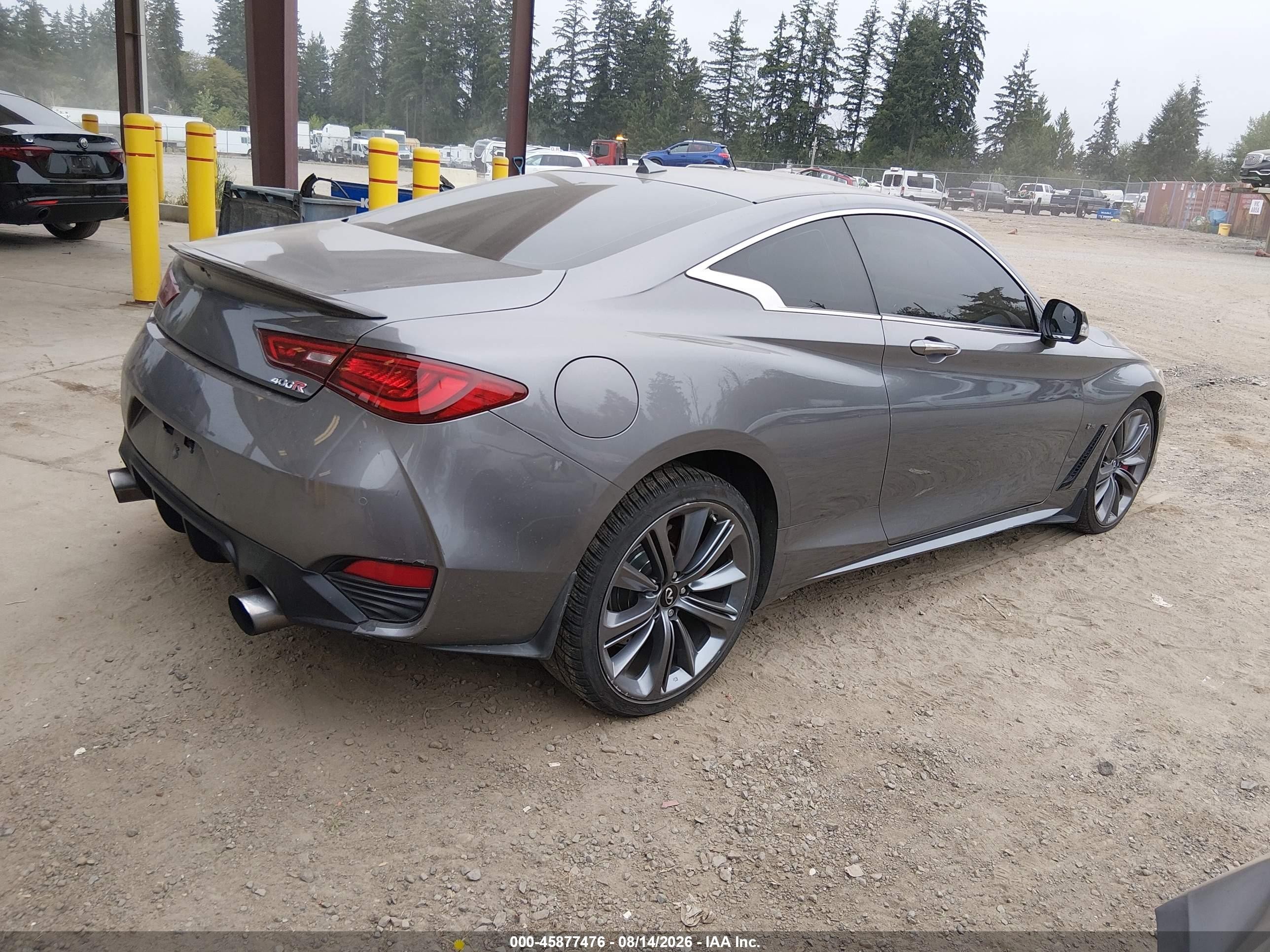 2021 Infiniti Q60 Red Sport 400 Awd Gray vin: JN1FV7LL1MM560699