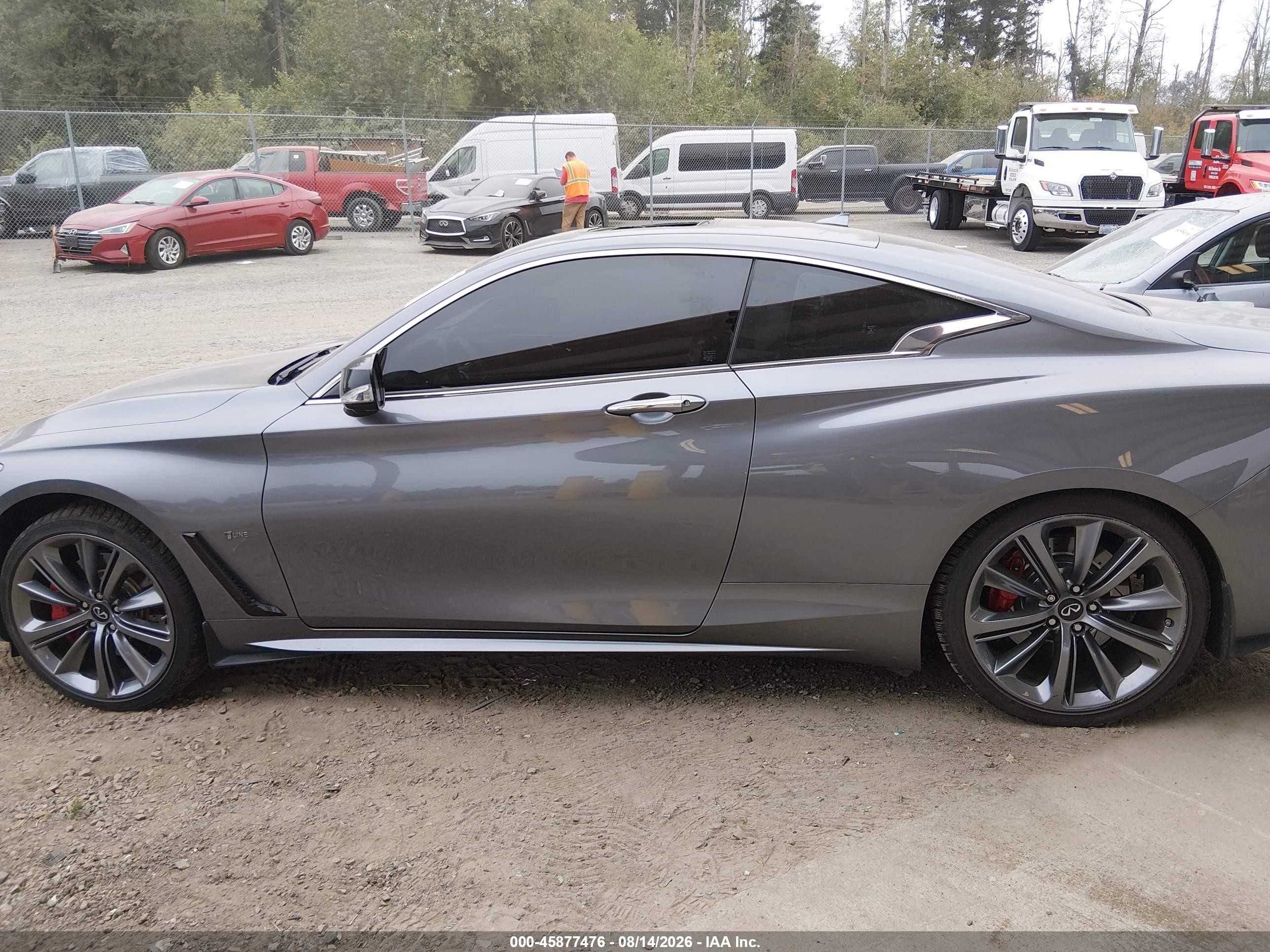 2021 Infiniti Q60 Red Sport 400 Awd Gray vin: JN1FV7LL1MM560699