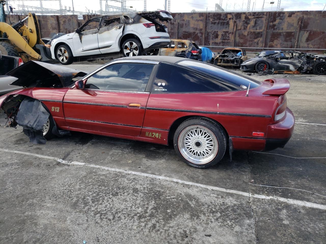 1989 Nissan 240sx Se Maroon vin: JN1HS36P4KW033279