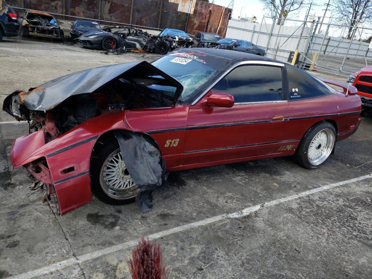 1989 Nissan 240sx Se Maroon vin: JN1HS36P4KW033279