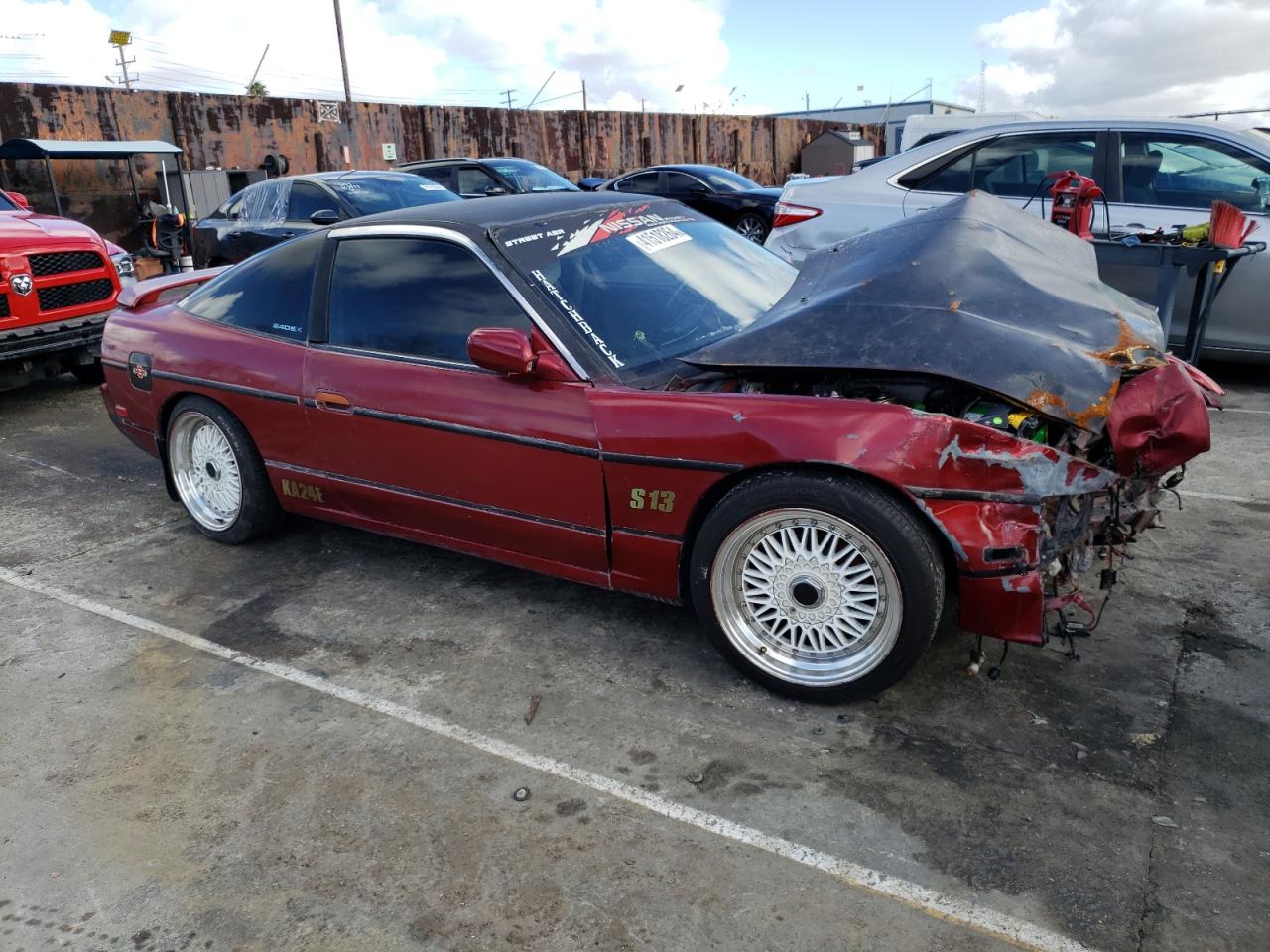 1989 Nissan 240sx Se Maroon vin: JN1HS36P4KW033279