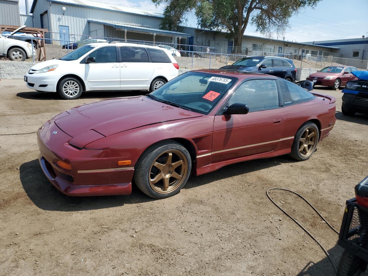 1991 Nissan 240sx Base Burgundy vin: JN1MS36P4MW021571