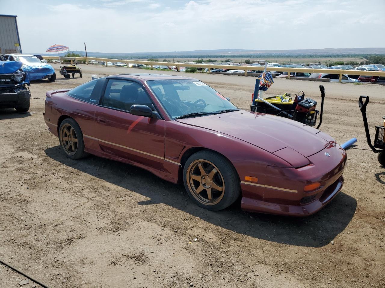 1991 Nissan 240sx Base Burgundy vin: JN1MS36P4MW021571