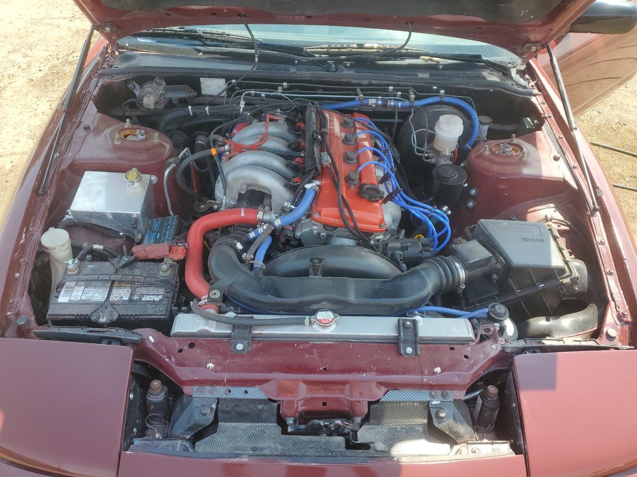 1991 Nissan 240sx Base Burgundy vin: JN1MS36P4MW021571