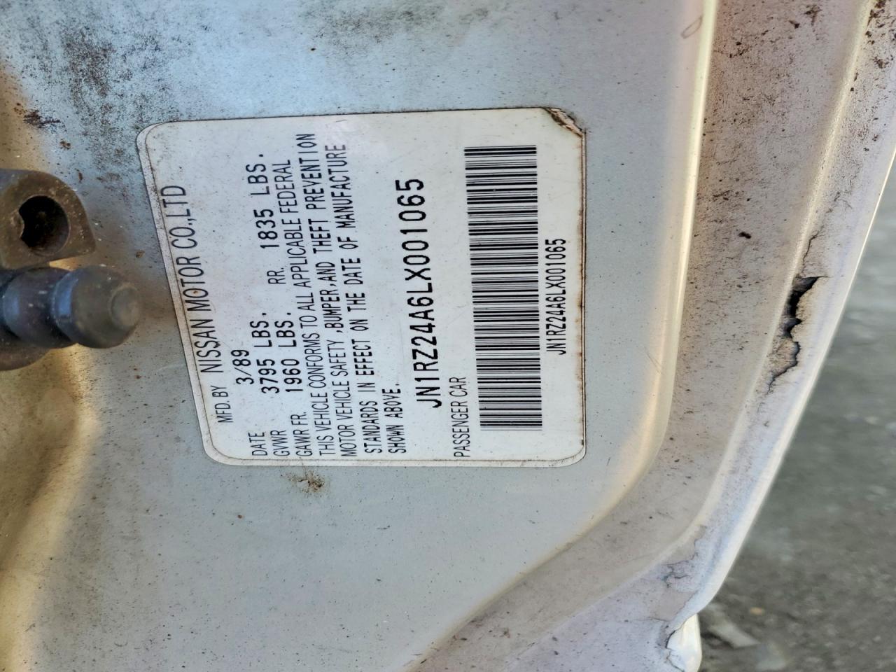 1990 Nissan 300zx Gs White vin: JN1RZ24A6LX001065