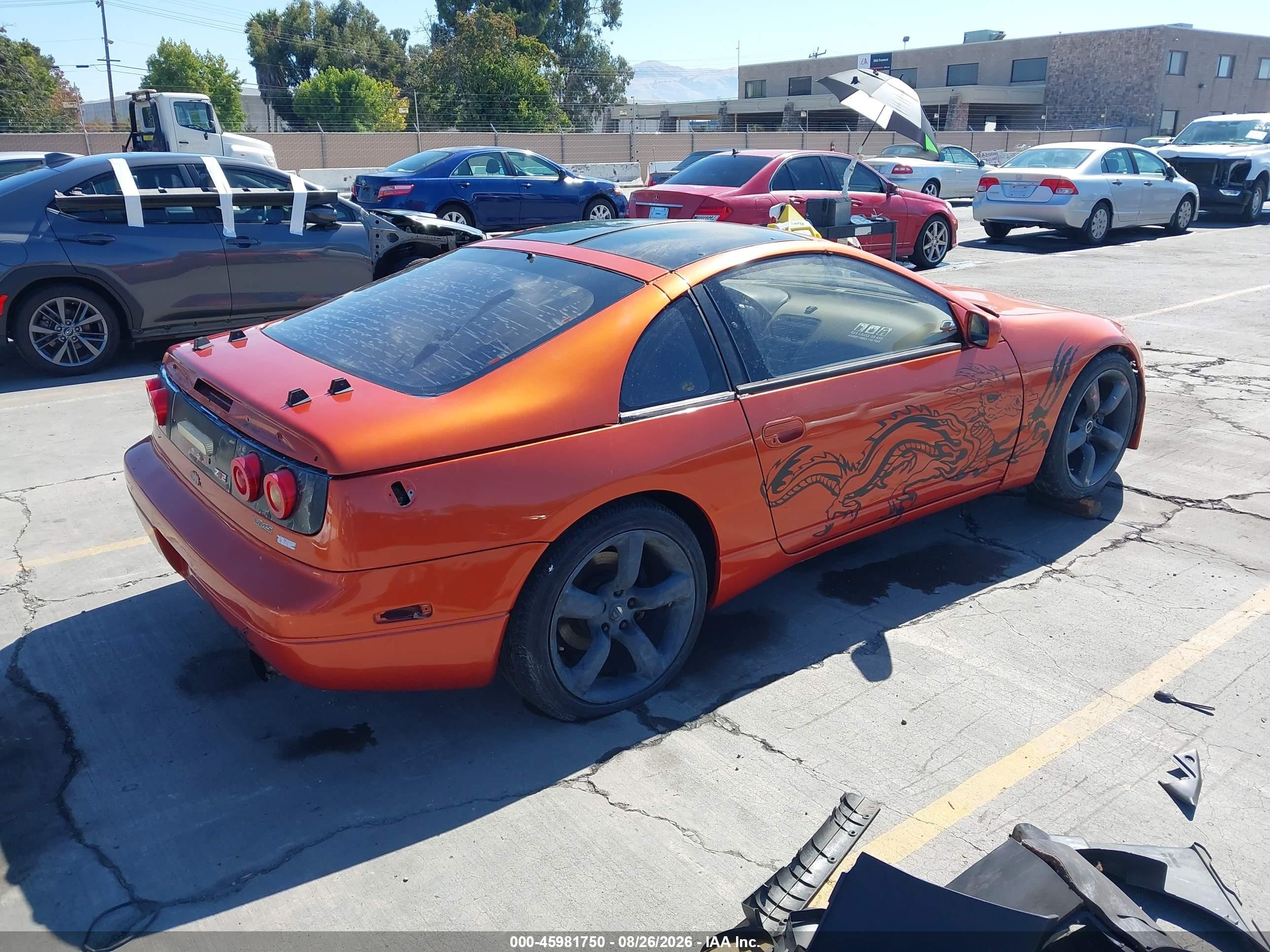 1991 Nissan 300zx   Оранжевый vin: JN1RZ24AXMX050352