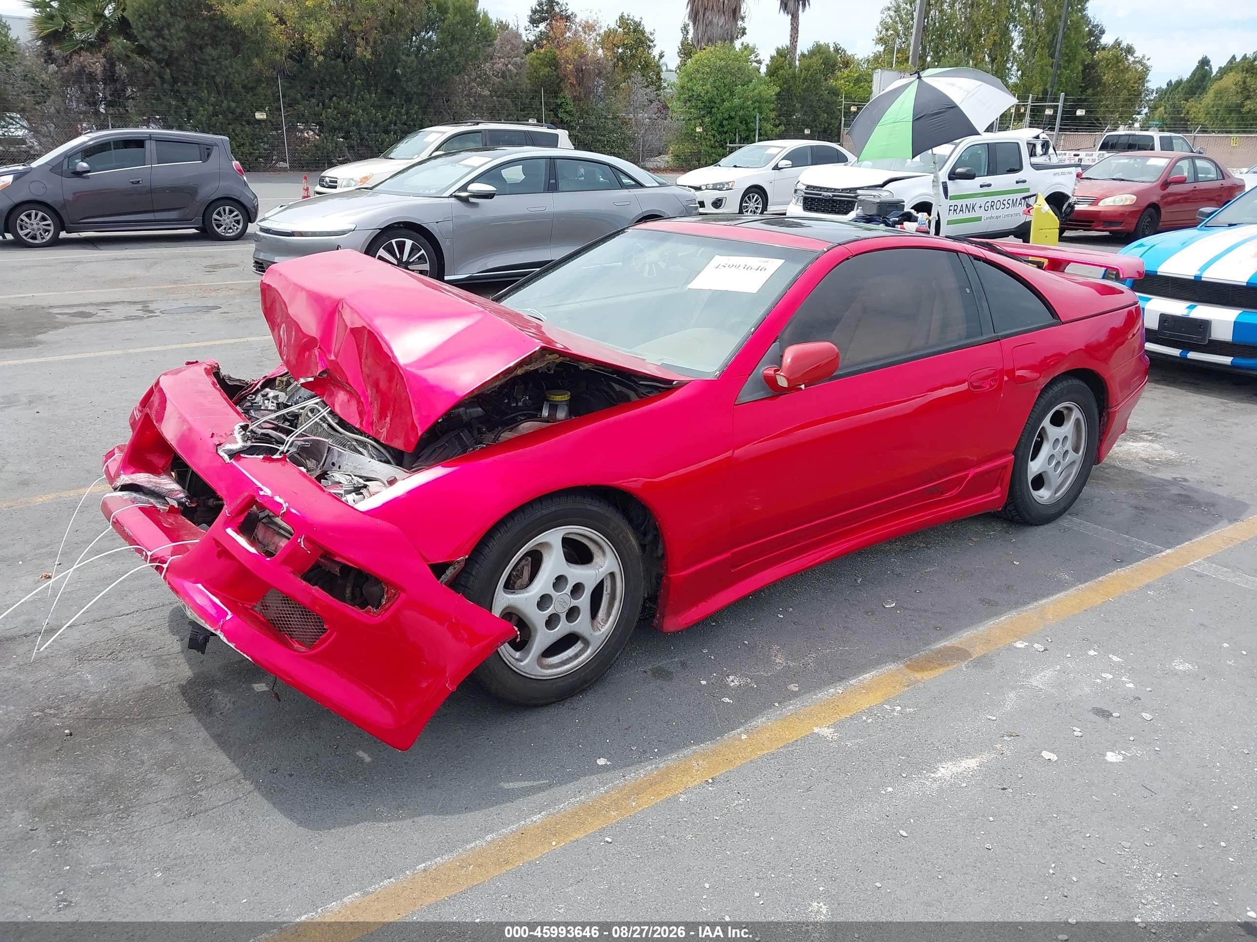 1991 Nissan 300zx   Темно-бордовый vin: JN1RZ24H8MX500397