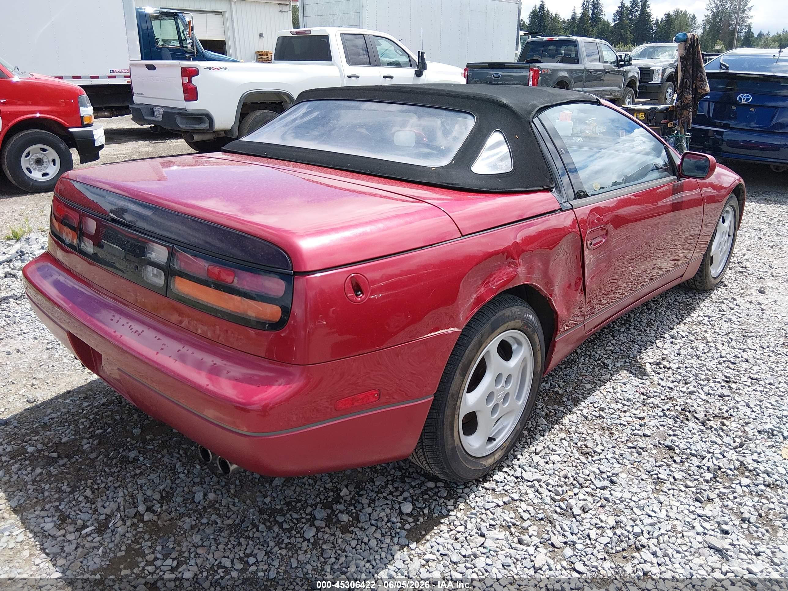 1993 Nissan 300zx Красный vin: JN1RZ27H7PX002157
