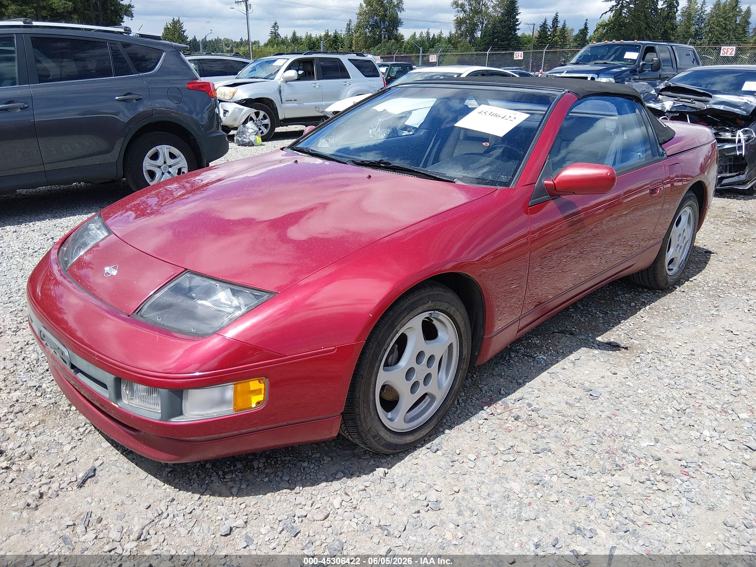 1993 Nissan 300zx Красный vin: JN1RZ27H7PX002157