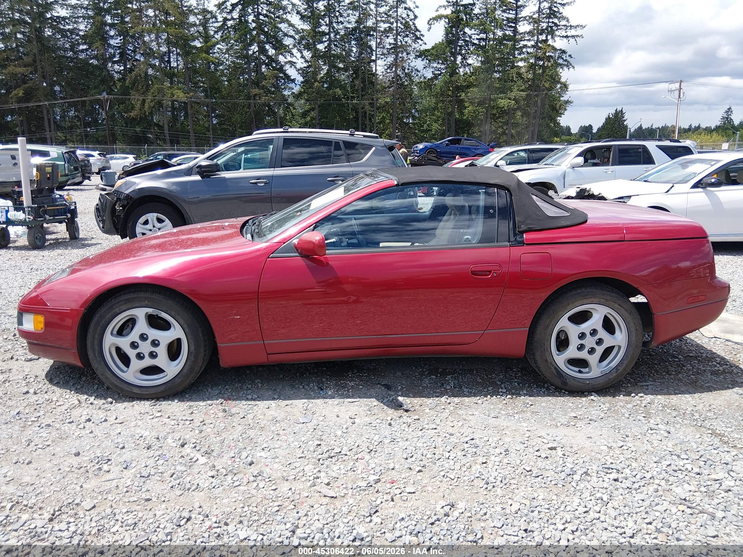 1993 Nissan 300zx Красный vin: JN1RZ27H7PX002157