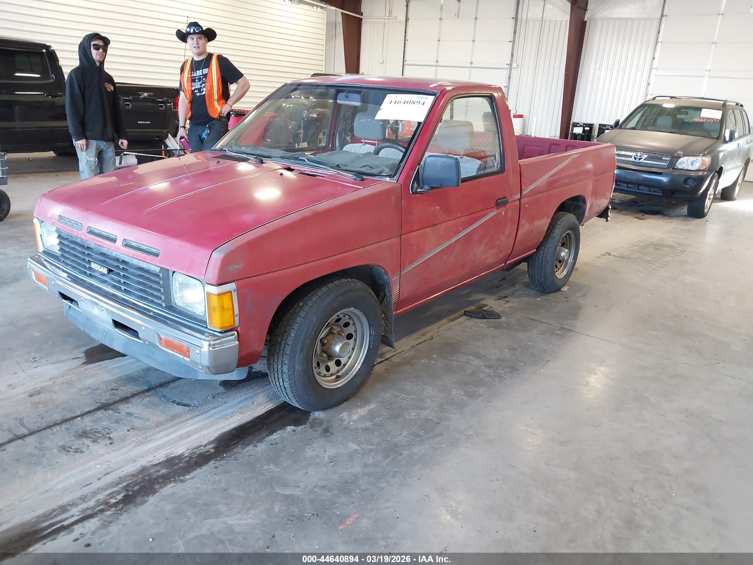1987 Nissan D21 Short Bed Red vin: JN6ND11S5HW056022