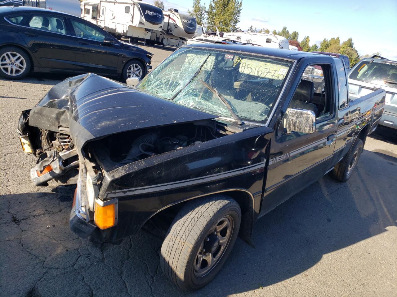 1987 Nissan D21 King Cab Black vin: JN6ND16S2HW009670