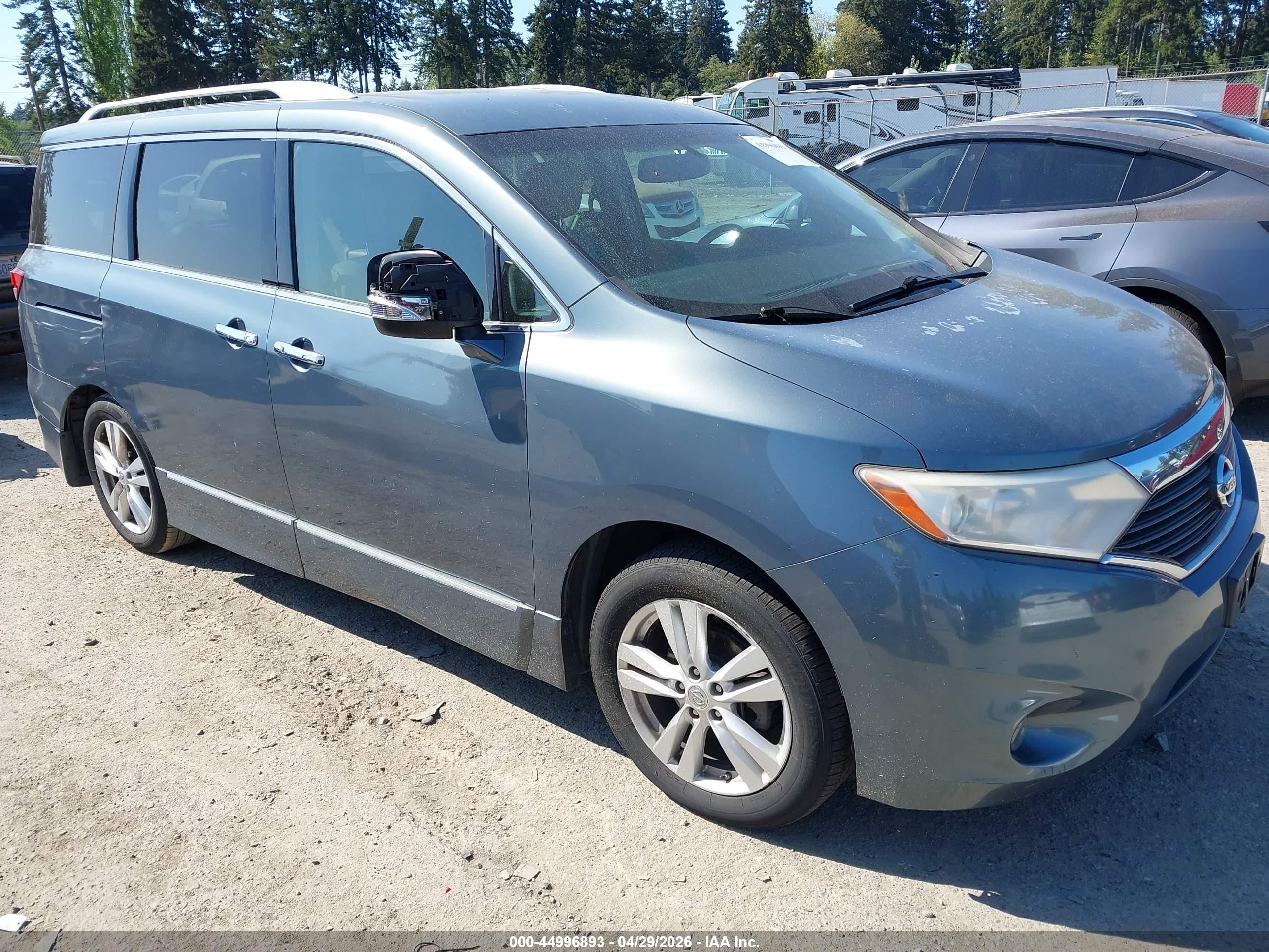 2011 Nissan Quest Sl Gray vin: JN8AE2KP0B9002071