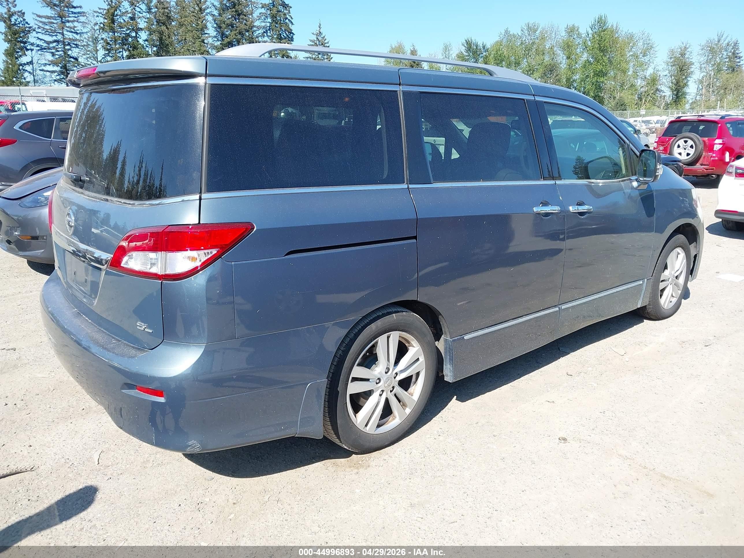2011 Nissan Quest Sl Gray vin: JN8AE2KP0B9002071