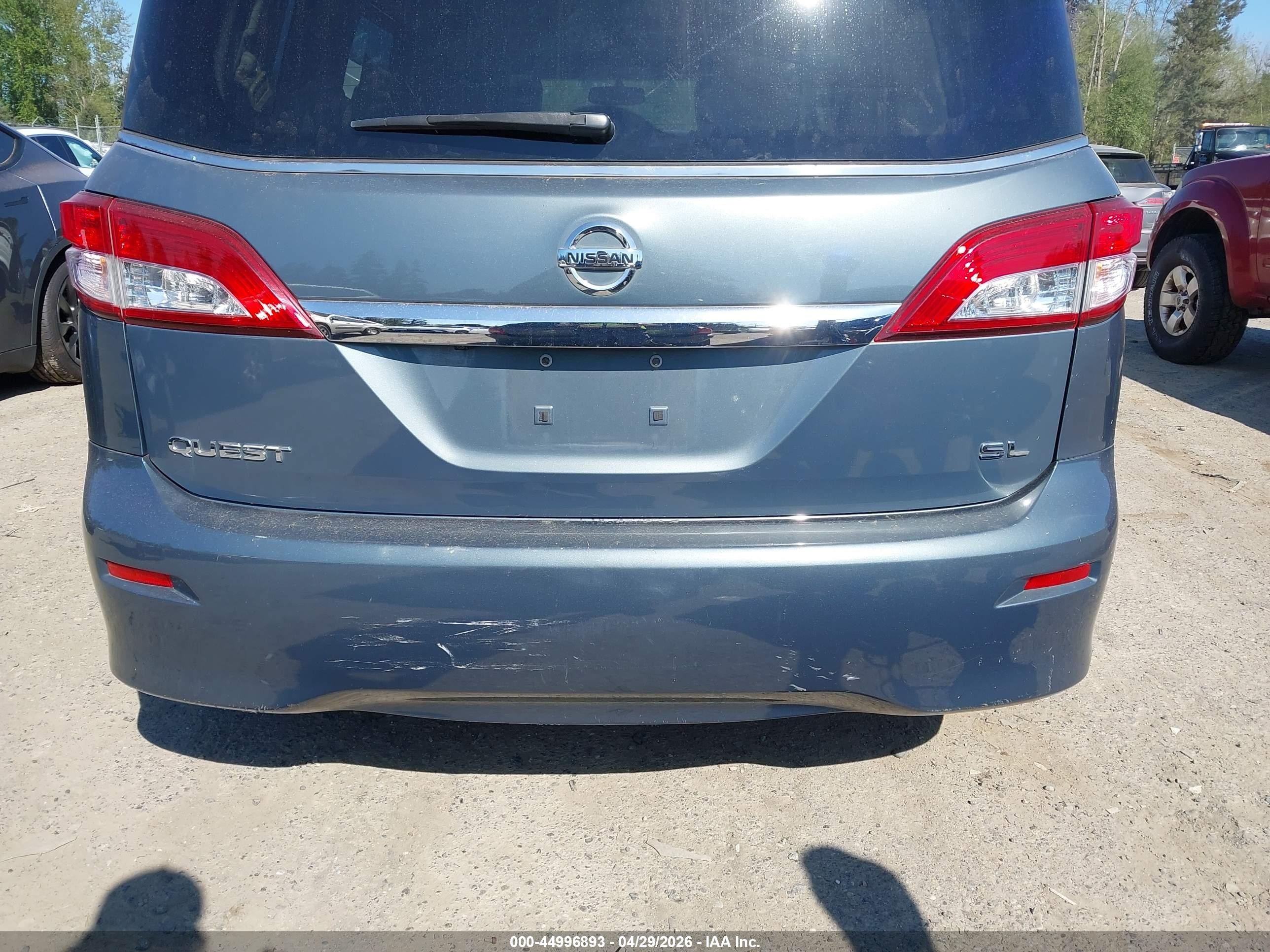 2011 Nissan Quest Sl Gray vin: JN8AE2KP0B9002071