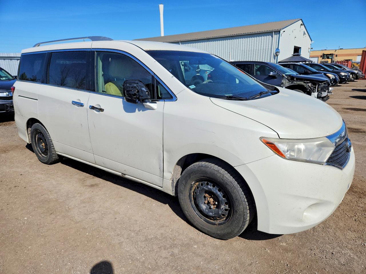 2011 Nissan Quest 3.5 S White vin: JN8AE2KP0B9011272
