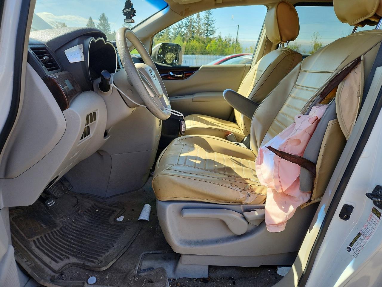 2011 Nissan Quest 3.5 S White vin: JN8AE2KP0B9011272