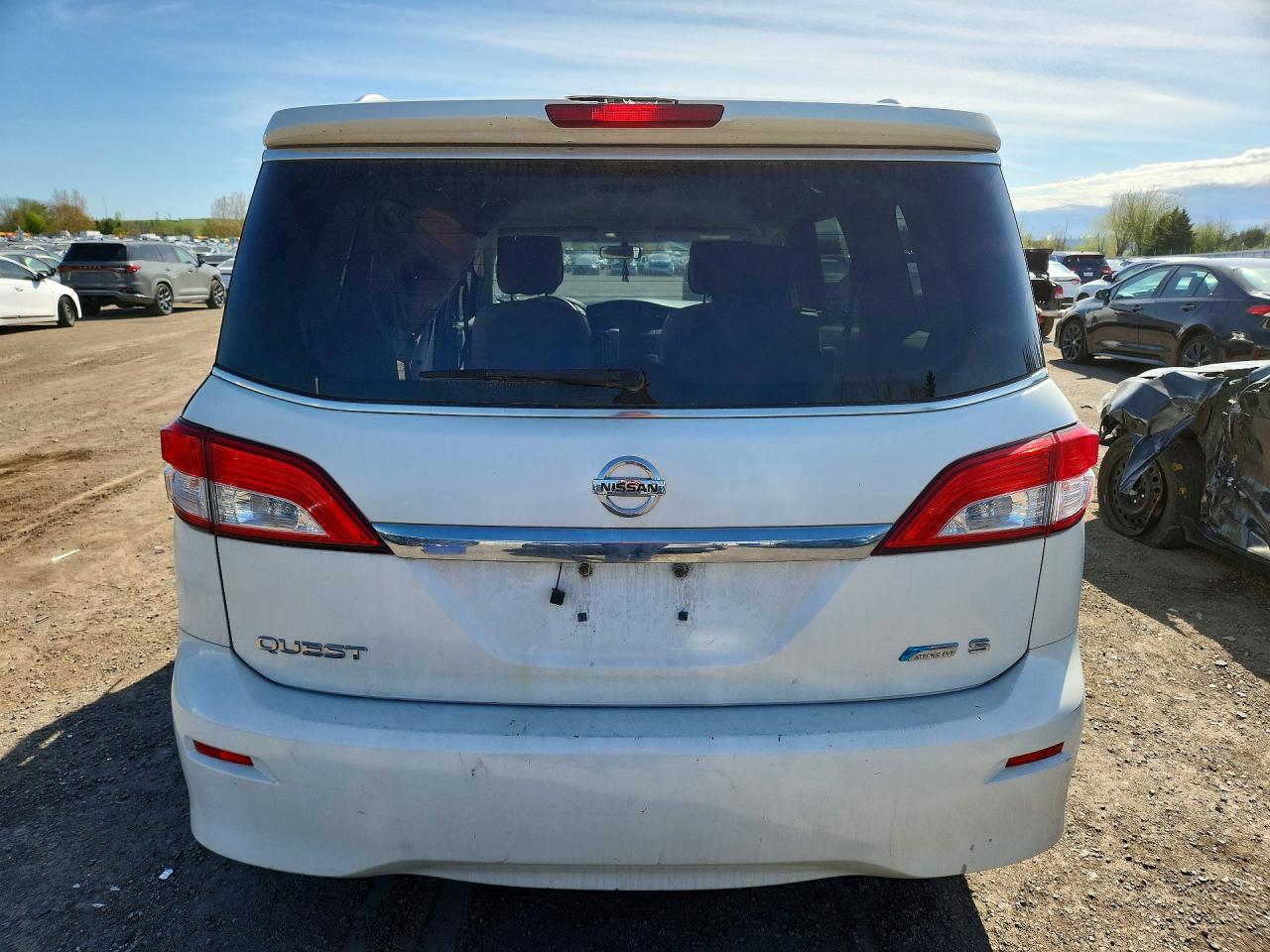 2011 Nissan Quest 3.5 S White vin: JN8AE2KP0B9011272
