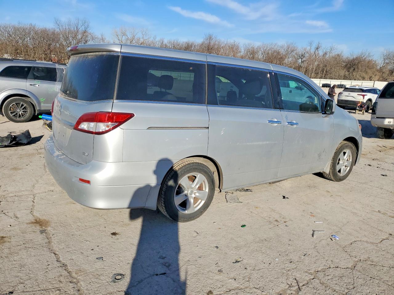 2011 Nissan Quest S Silver vin: JN8AE2KP0B9012423