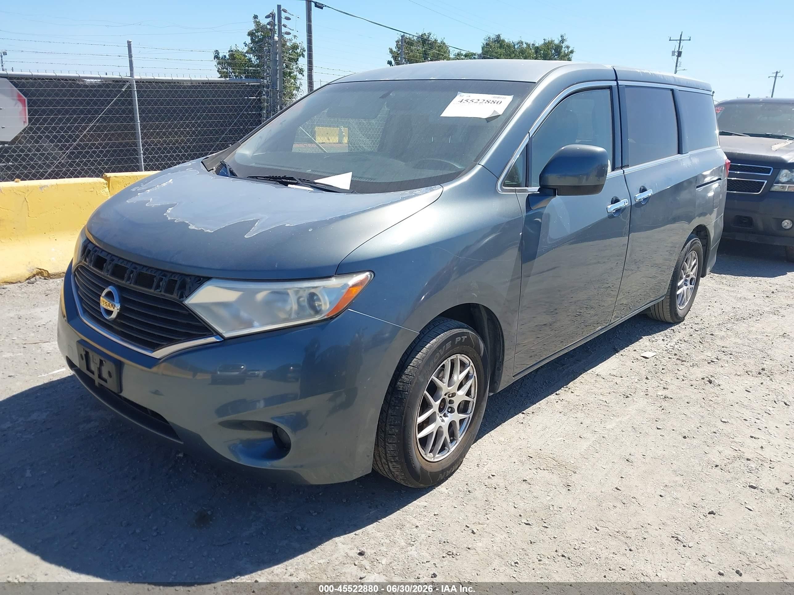 2012 Nissan Quest S Gray vin: JN8AE2KP0C9031751
