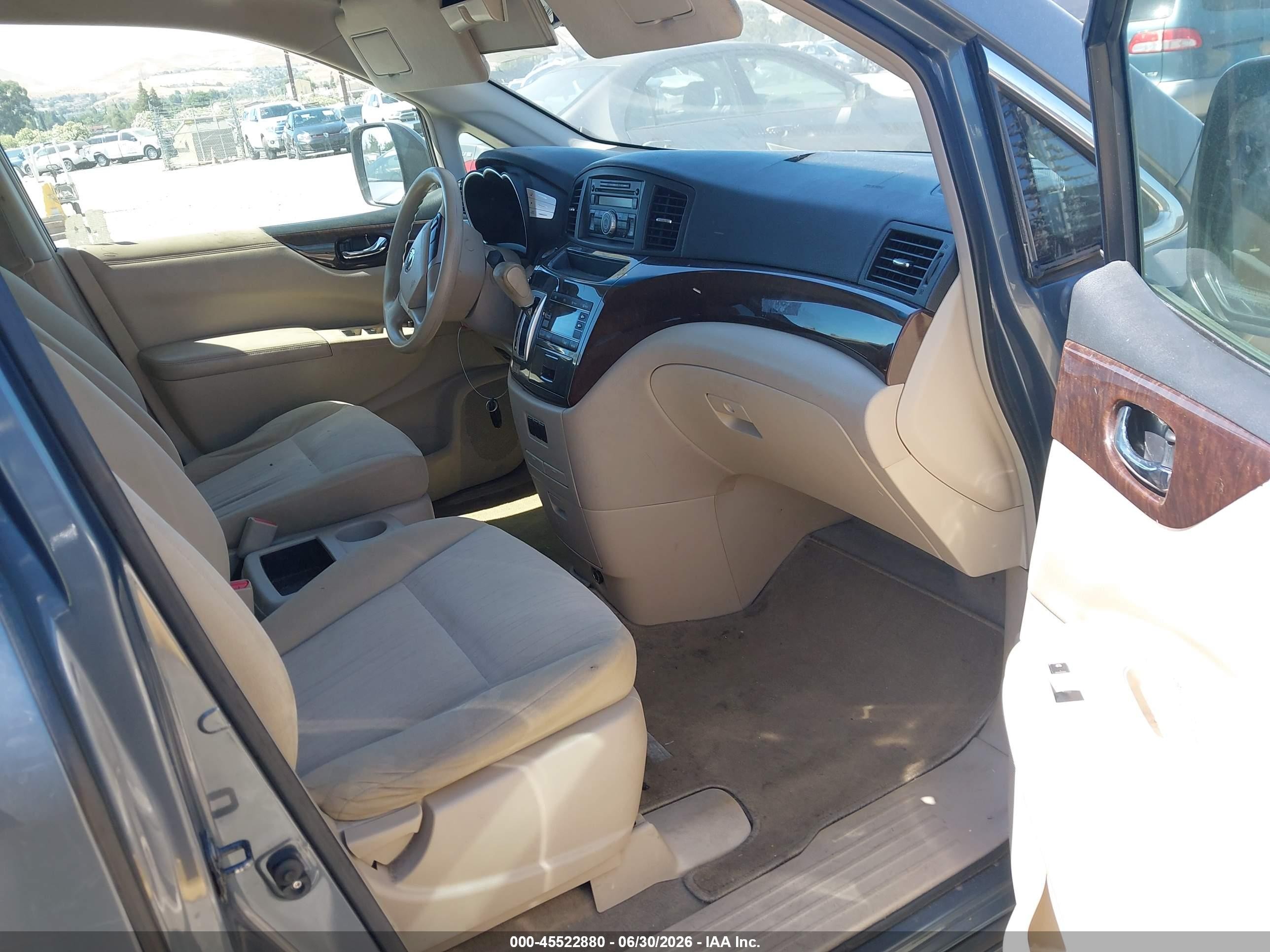 2012 Nissan Quest S Gray vin: JN8AE2KP0C9031751