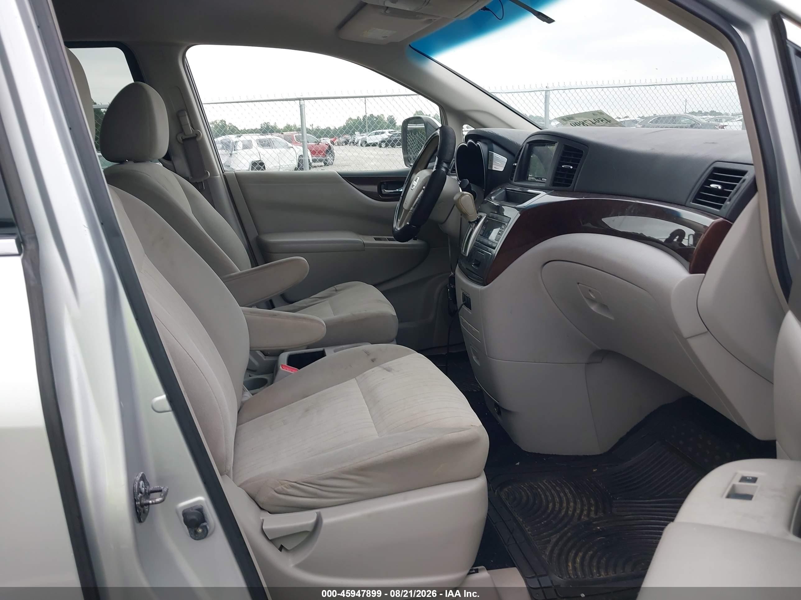 2012 Nissan Quest S Silver vin: JN8AE2KP0C9031877