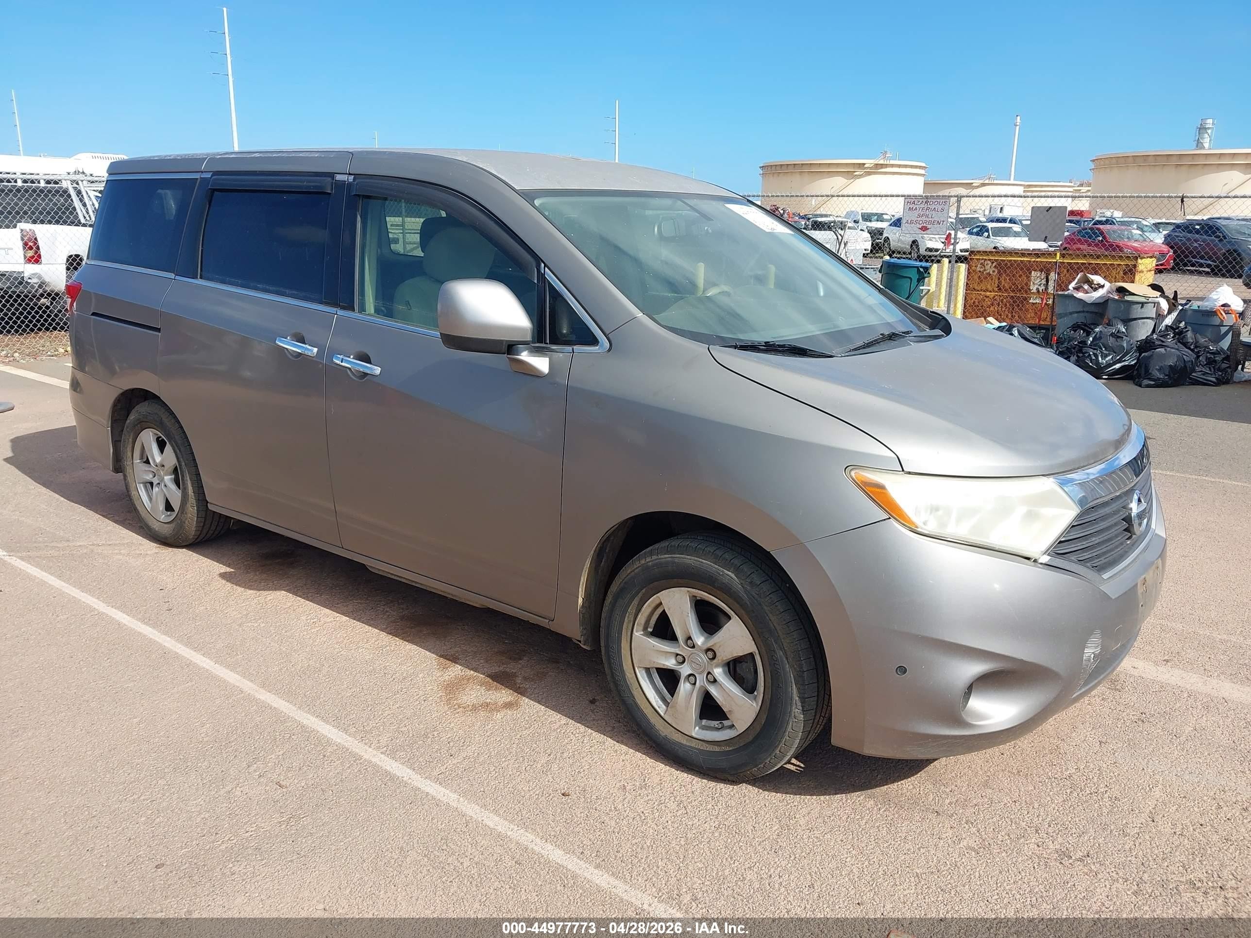 2012 Nissan Quest S Gray vin: JN8AE2KP0C9033337
