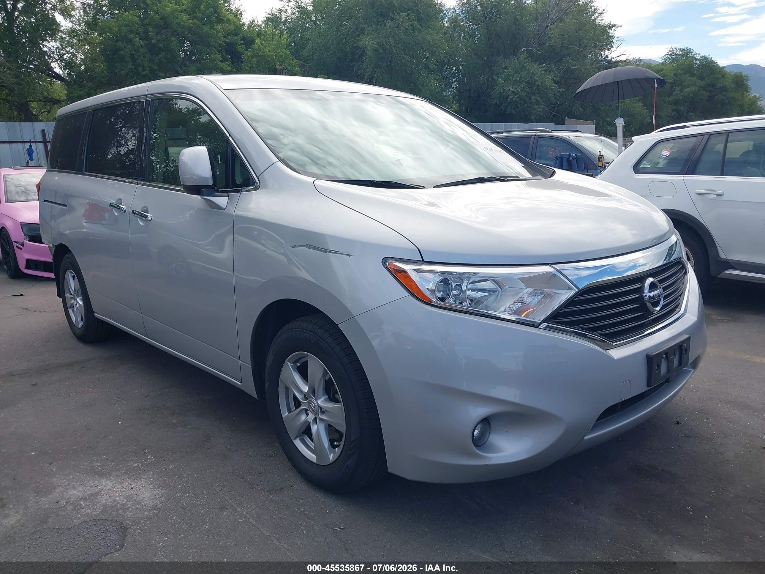 2012 Nissan Quest Sv Silver vin: JN8AE2KP0C9043673