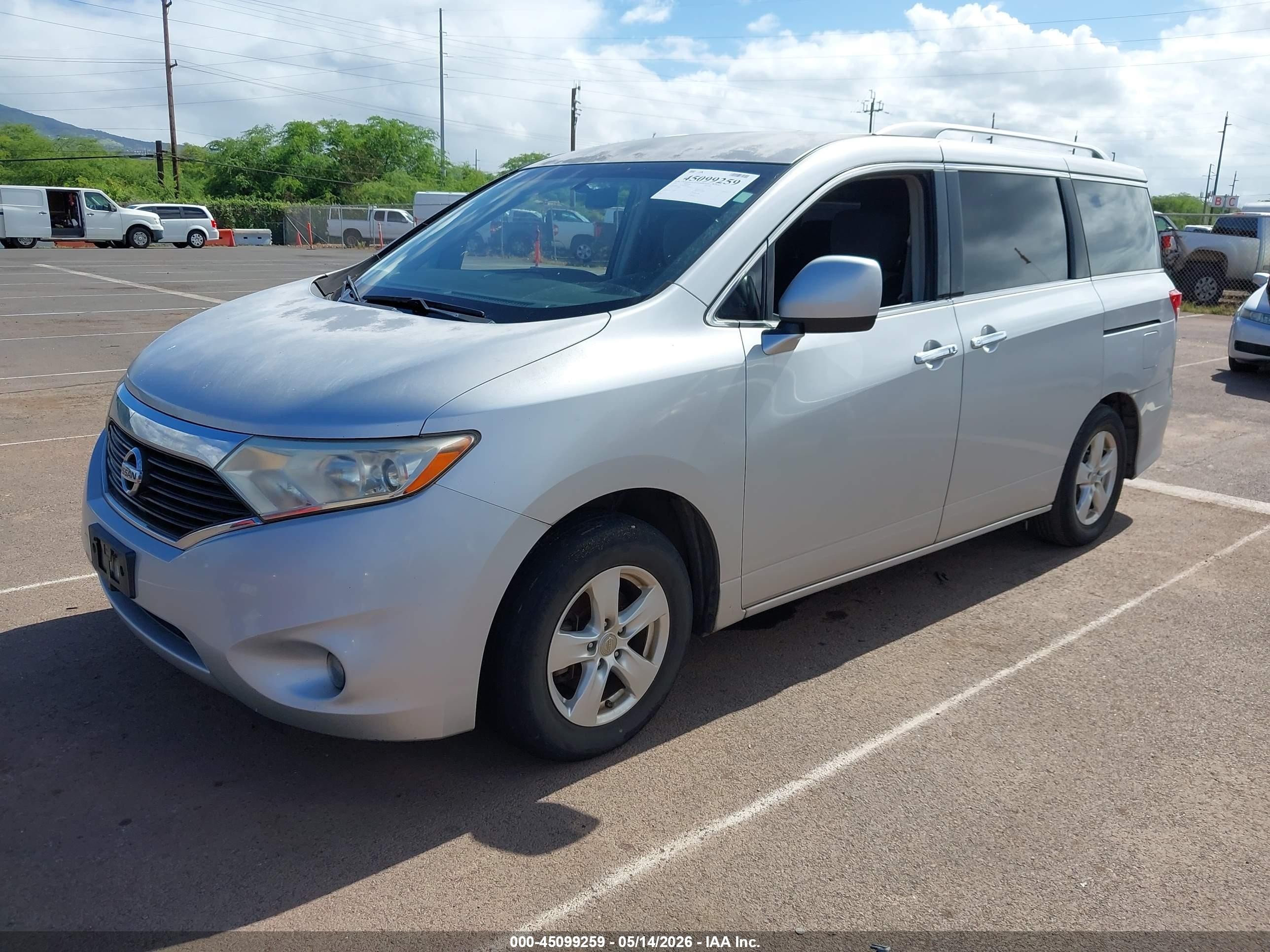 2012 Nissan Quest Sv Silver vin: JN8AE2KP0C9049859