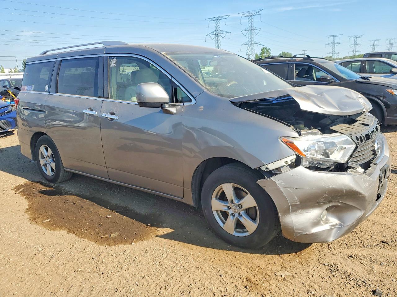 2013 Nissan Quest 3.5 S Gray vin: JN8AE2KP0D9064668