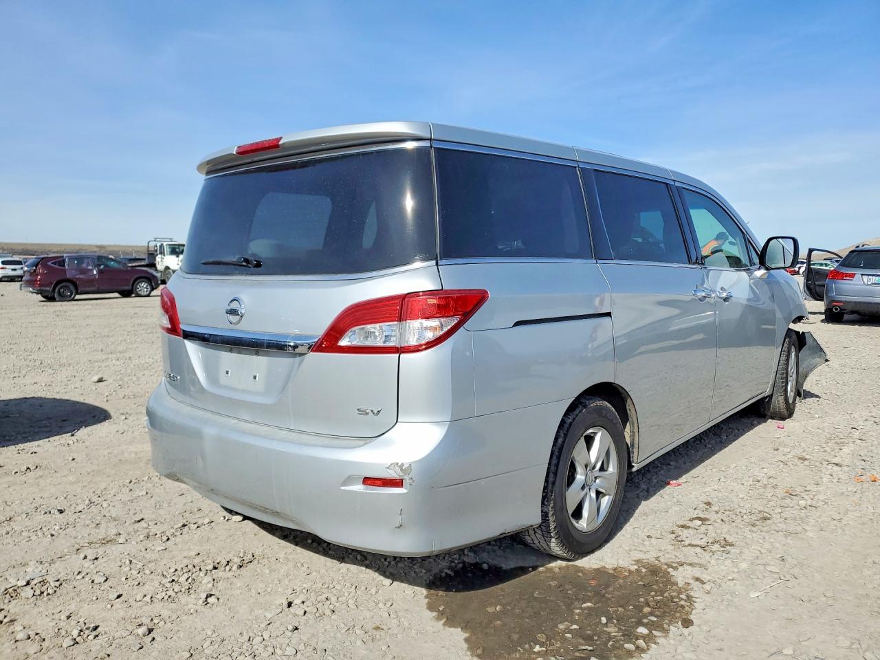 2013 Nissan Quest 3.5 S Silver vin: JN8AE2KP0D9068235
