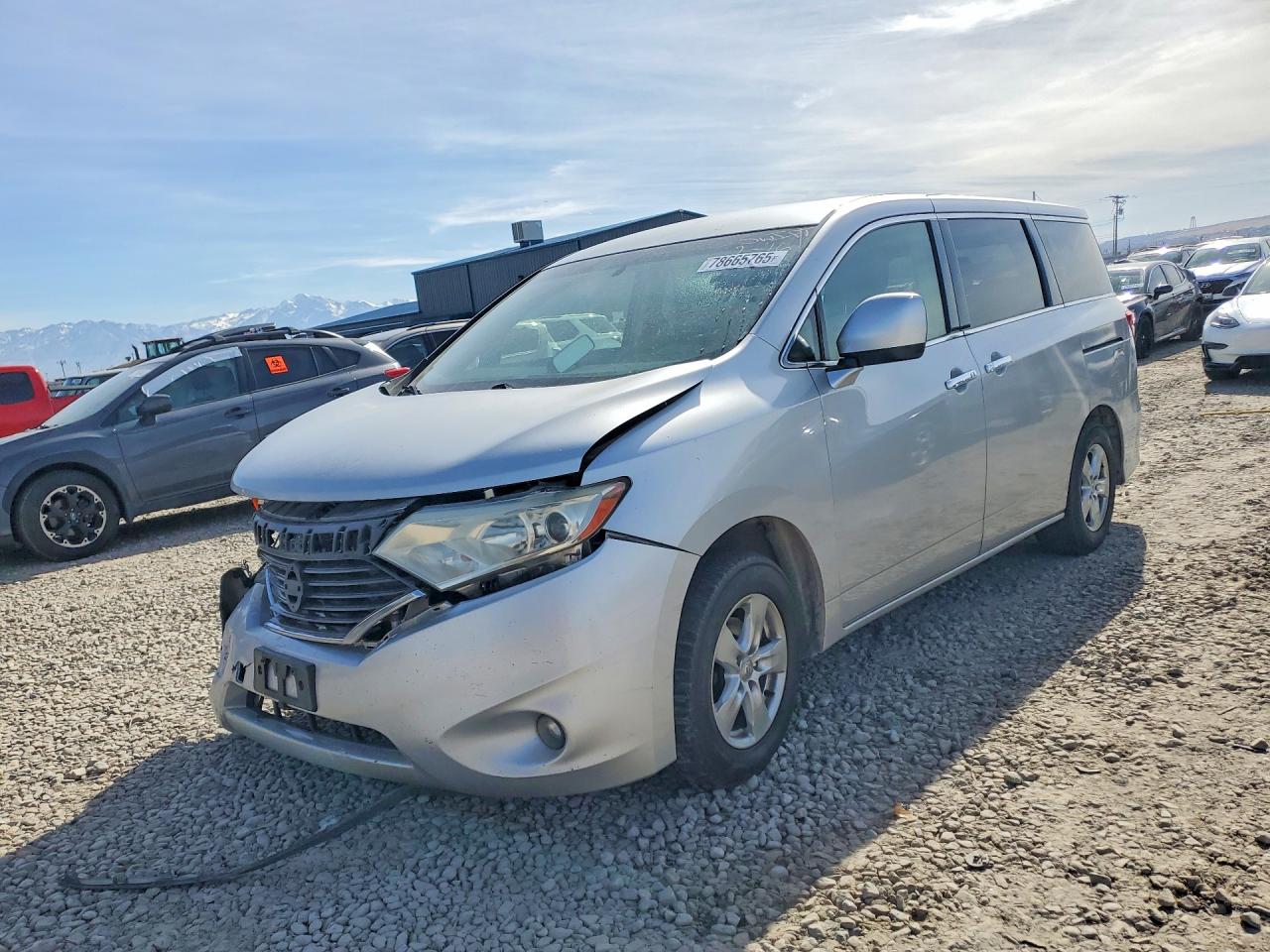 2013 Nissan Quest 3.5 S Silver vin: JN8AE2KP0D9068235