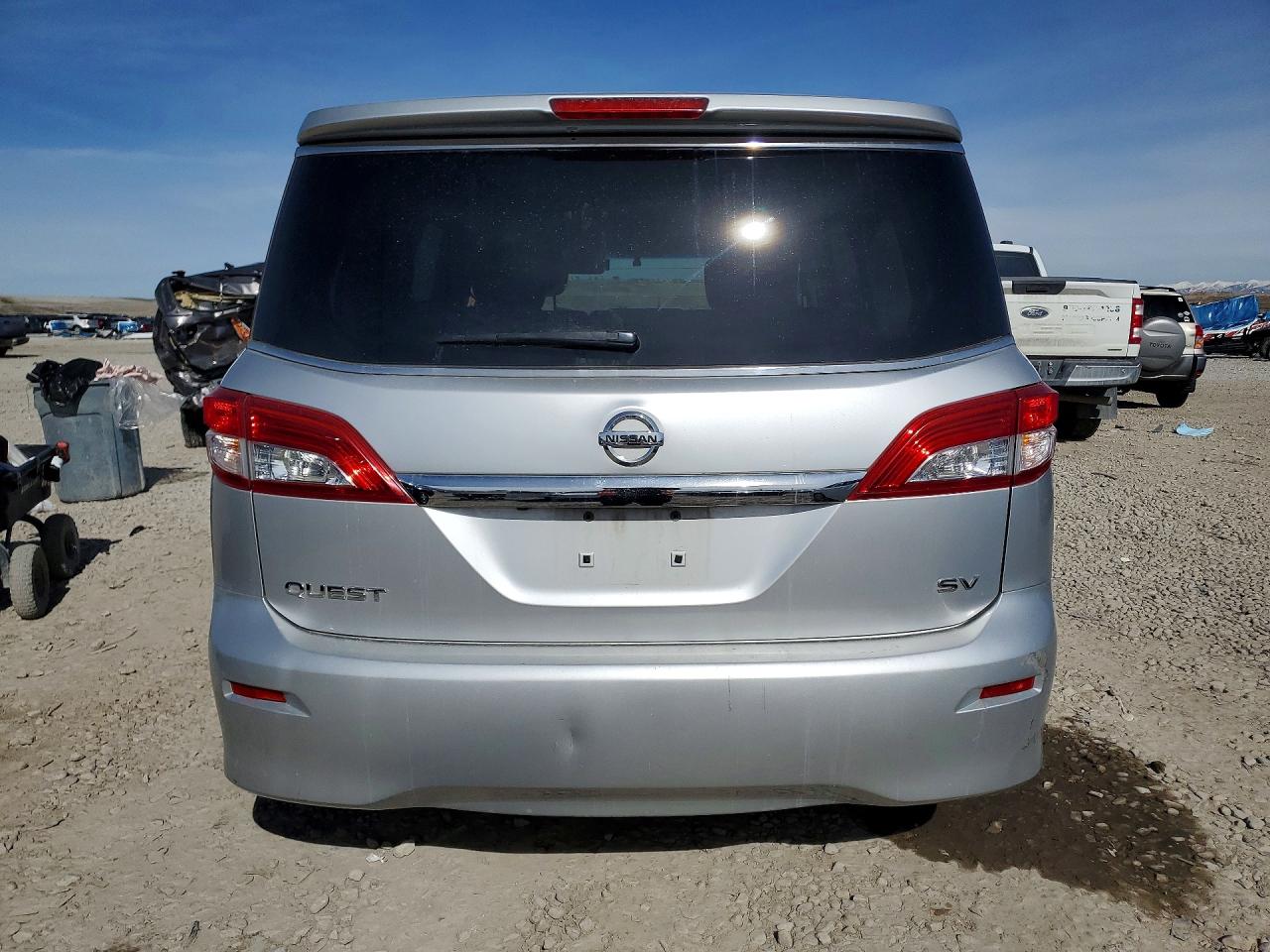2013 Nissan Quest 3.5 S Silver vin: JN8AE2KP0D9068235