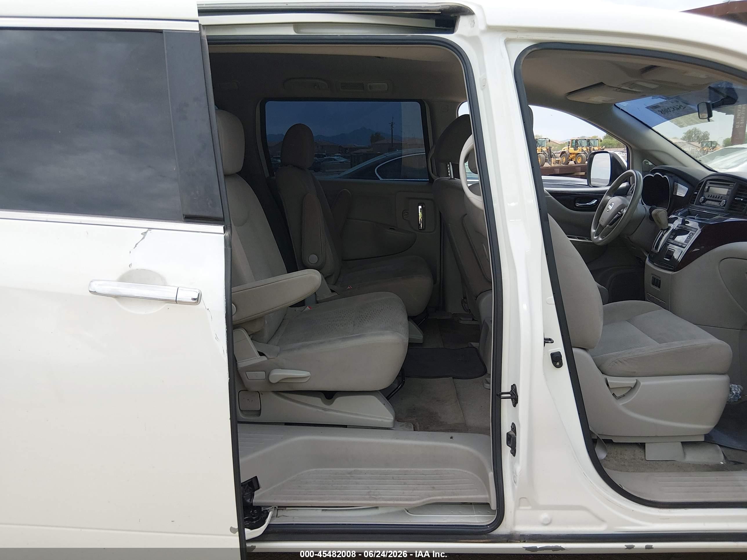2014 Nissan Quest S Белый vin: JN8AE2KP0E9108136