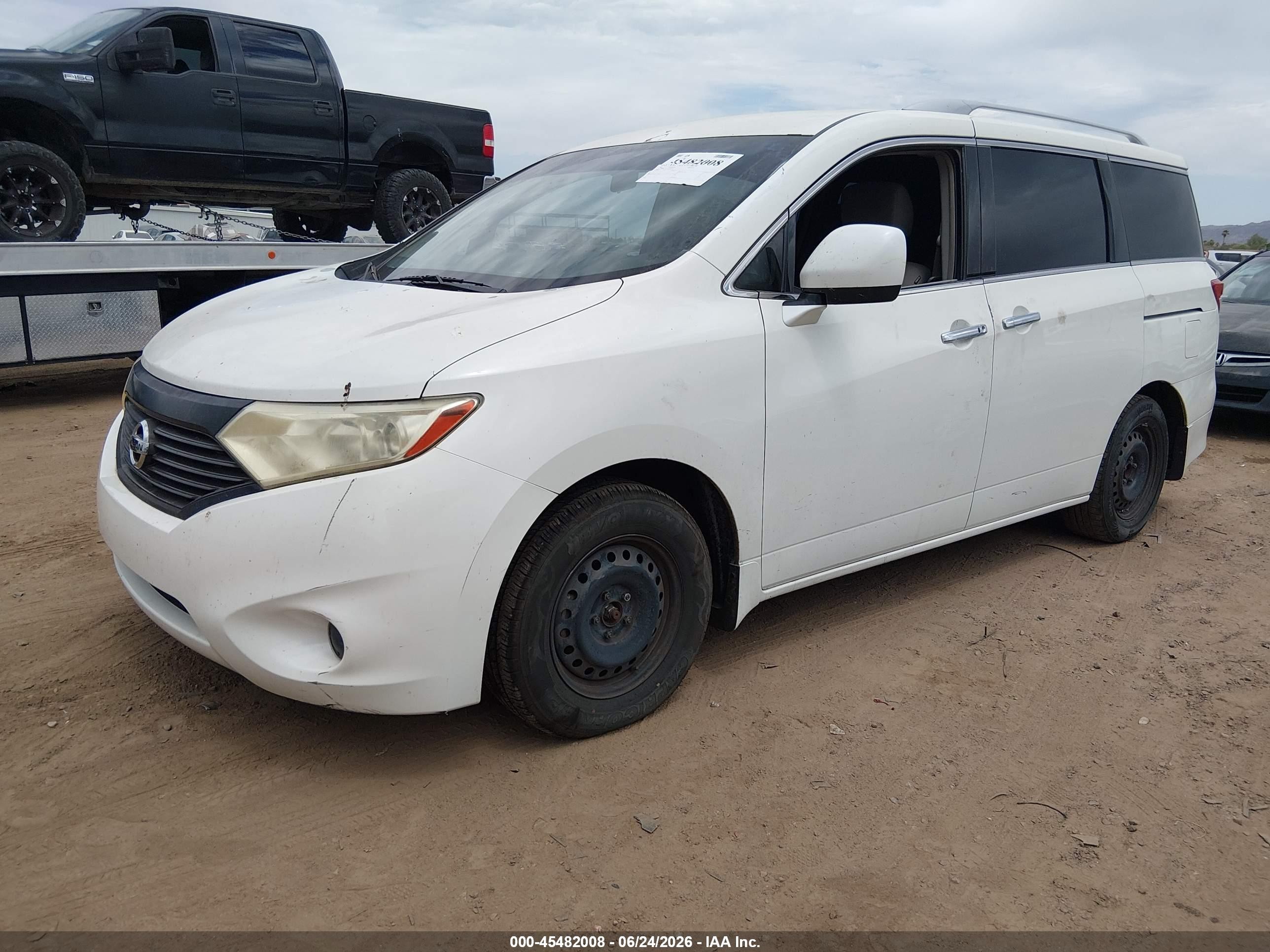 2014 Nissan Quest S Белый vin: JN8AE2KP0E9108136