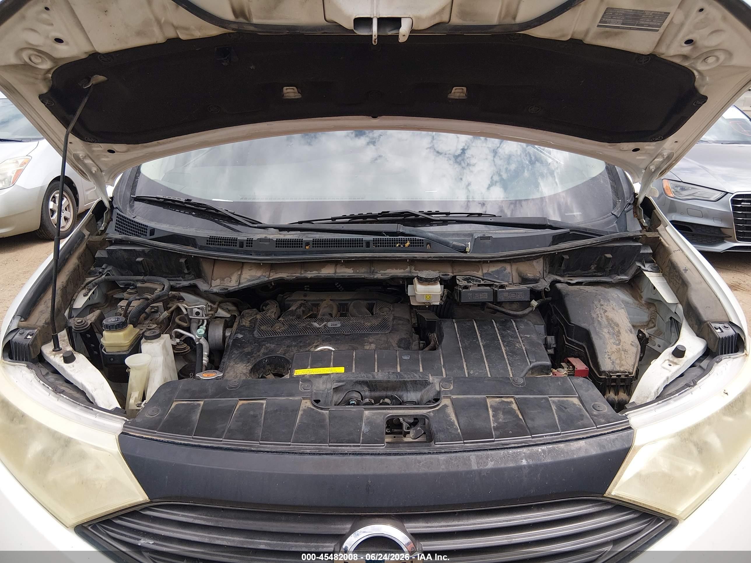 2014 Nissan Quest S Белый vin: JN8AE2KP0E9108136