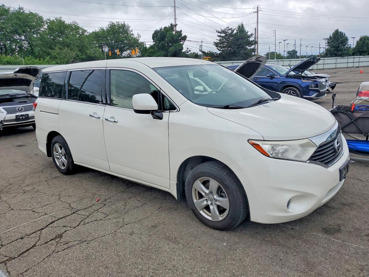 2015 Nissan Quest 3.5 Sv White vin: JN8AE2KP0F9122748