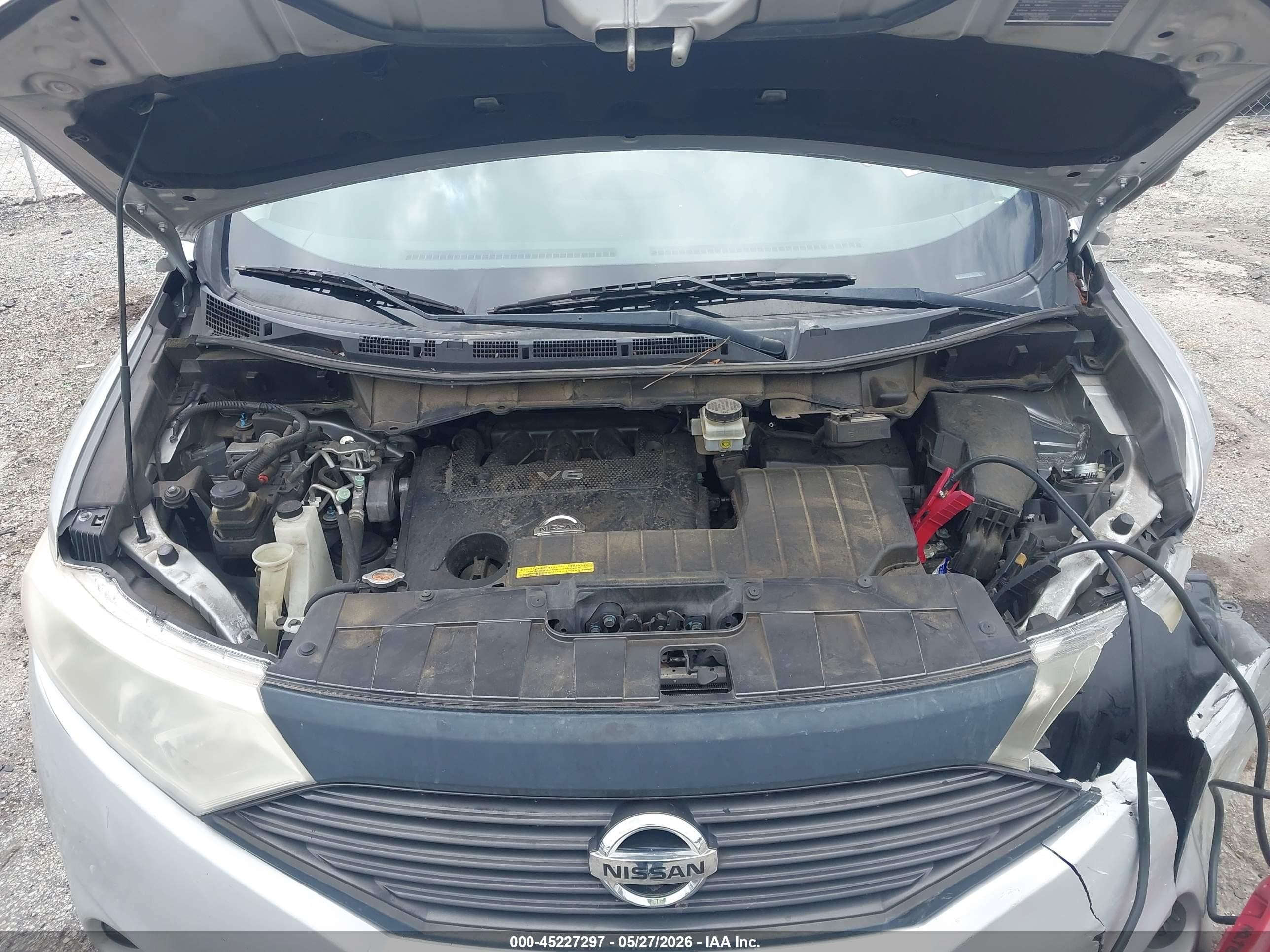 2015 Nissan Quest S Silver vin: JN8AE2KP0F9124936