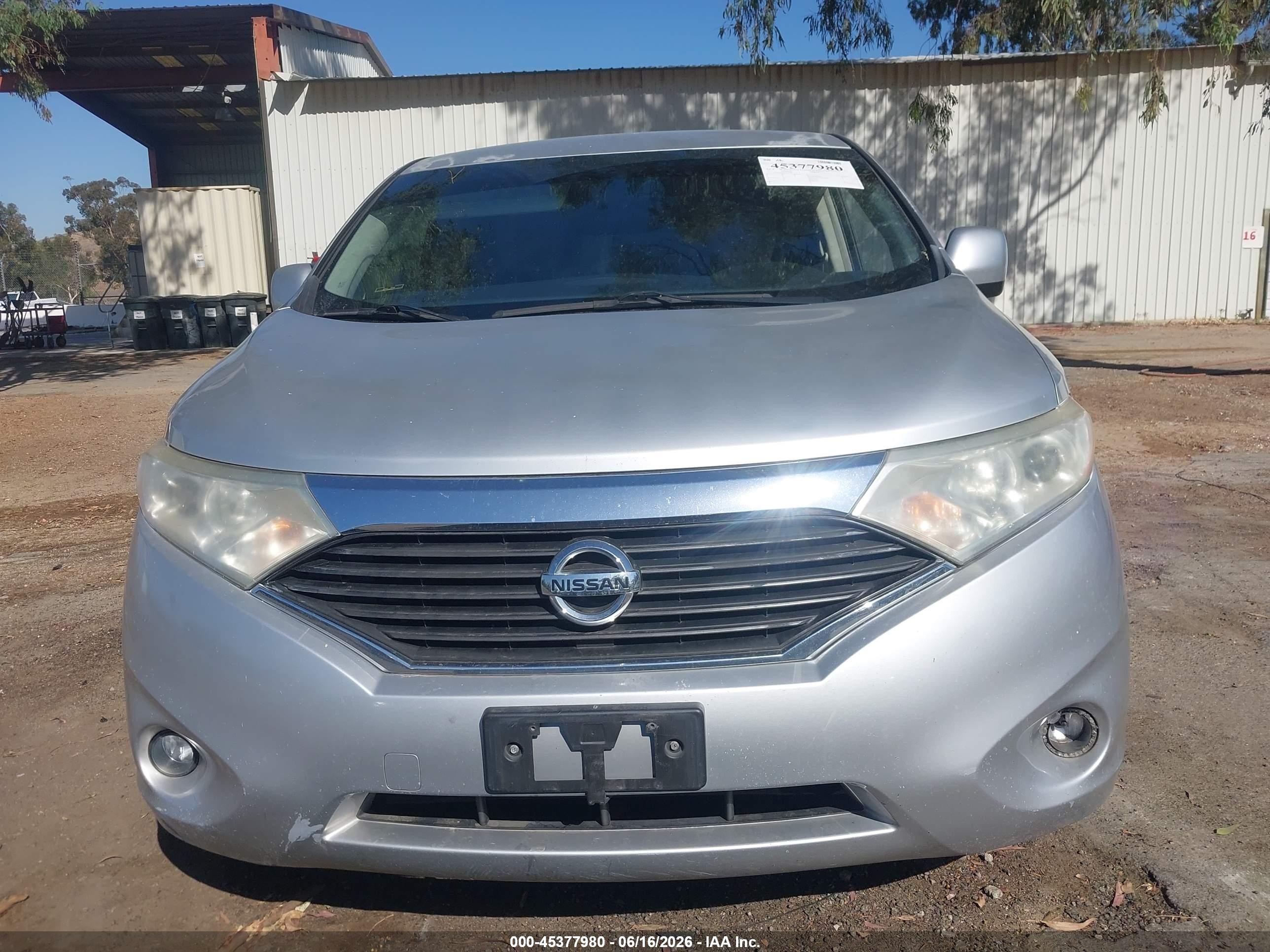 2015 Nissan Quest Platinum/s/sl/sv Silver vin: JN8AE2KP0F9127349