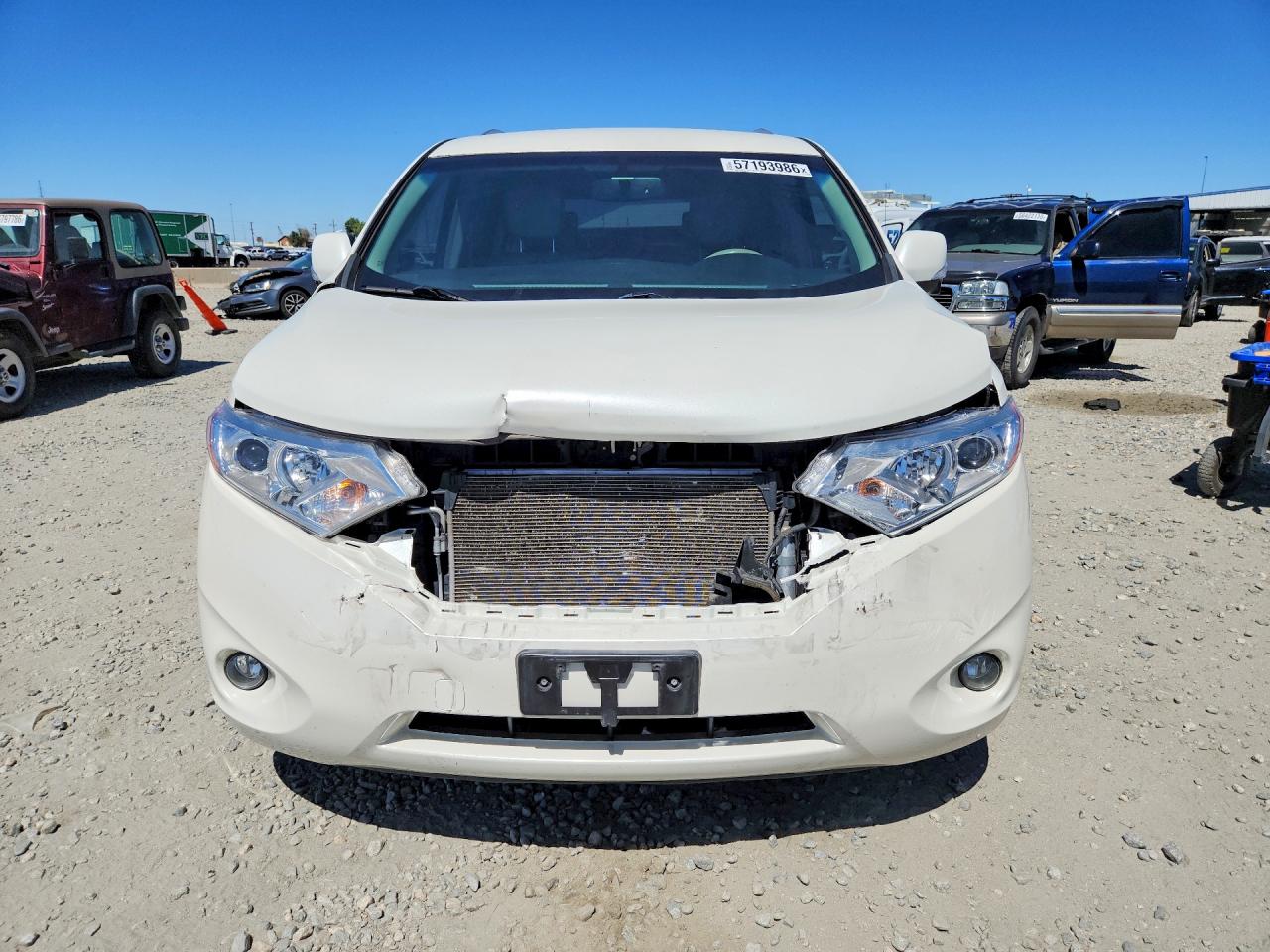 2015 Nissan Quest 3.5 Platinum White vin: JN8AE2KP0F9128226