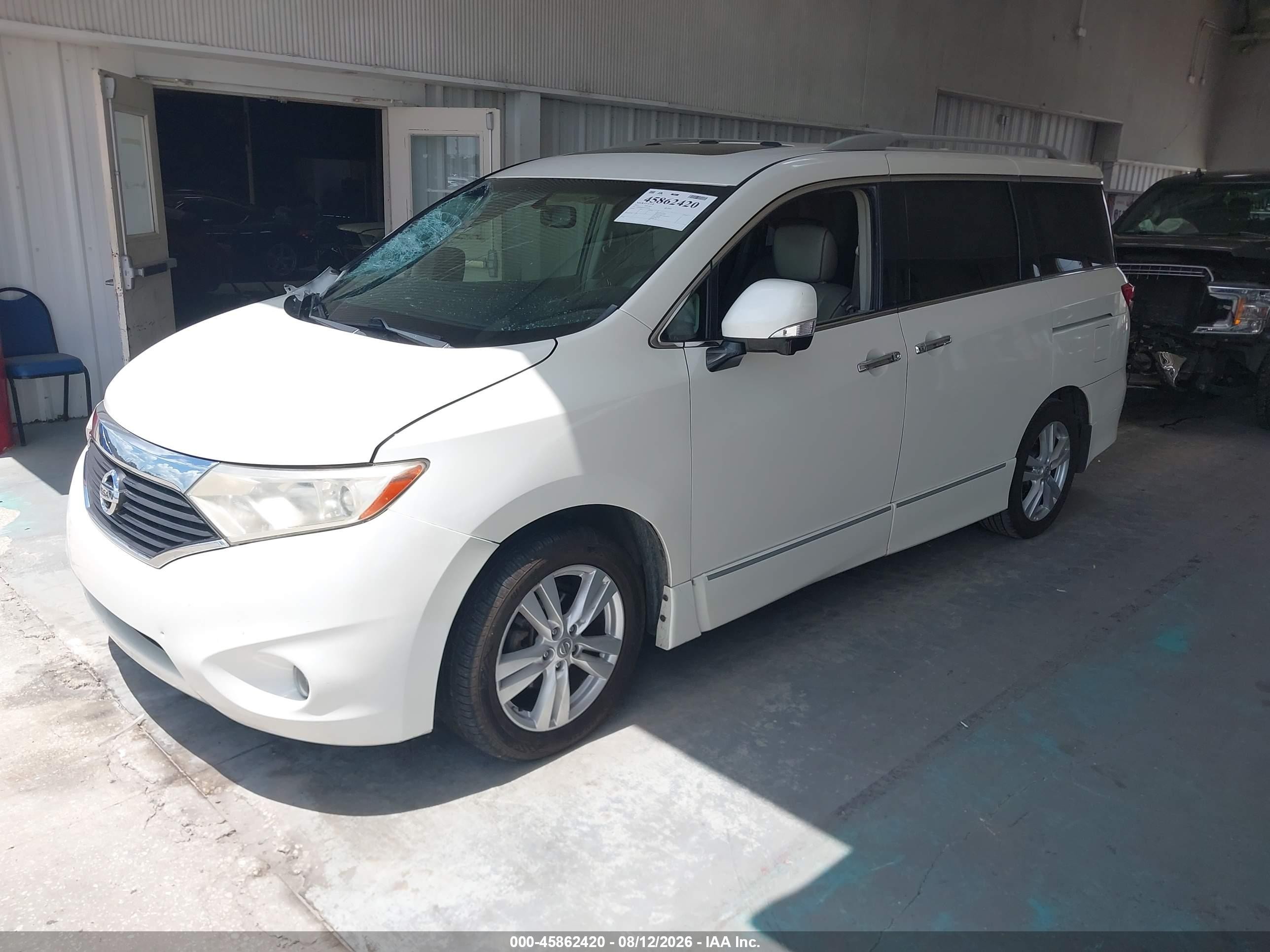 2015 Nissan Quest Platinum Белый vin: JN8AE2KP0F9128436