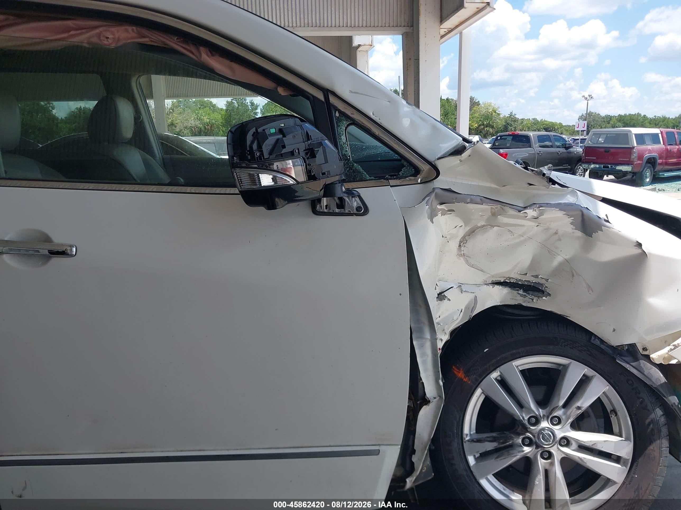 2015 Nissan Quest Platinum Белый vin: JN8AE2KP0F9128436