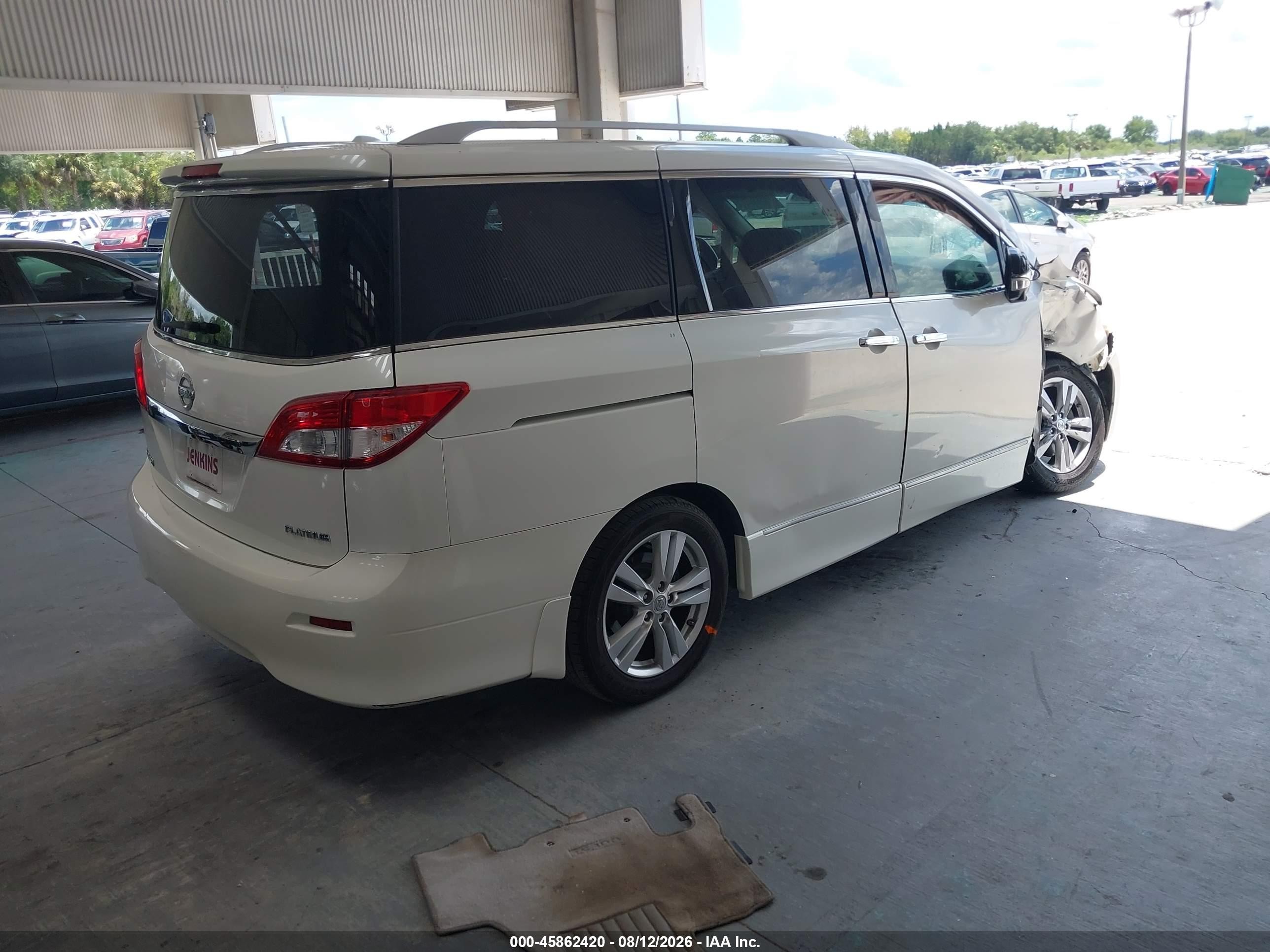 2015 Nissan Quest Platinum Белый vin: JN8AE2KP0F9128436