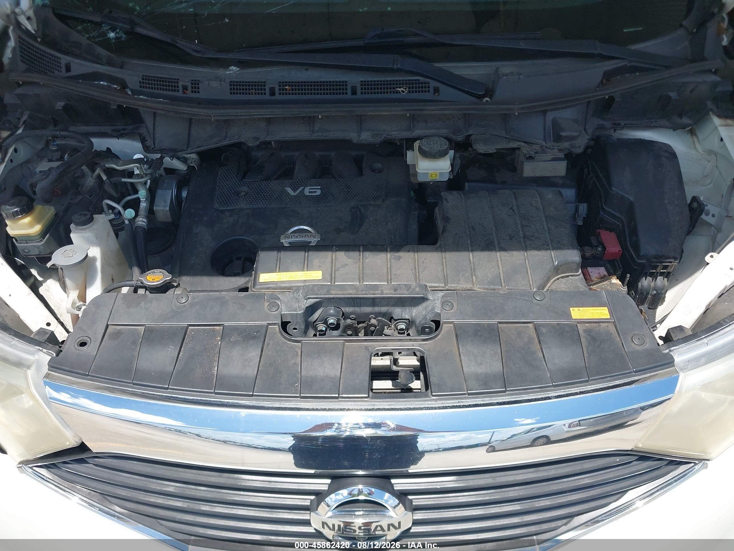 2015 Nissan Quest Platinum Белый vin: JN8AE2KP0F9128436